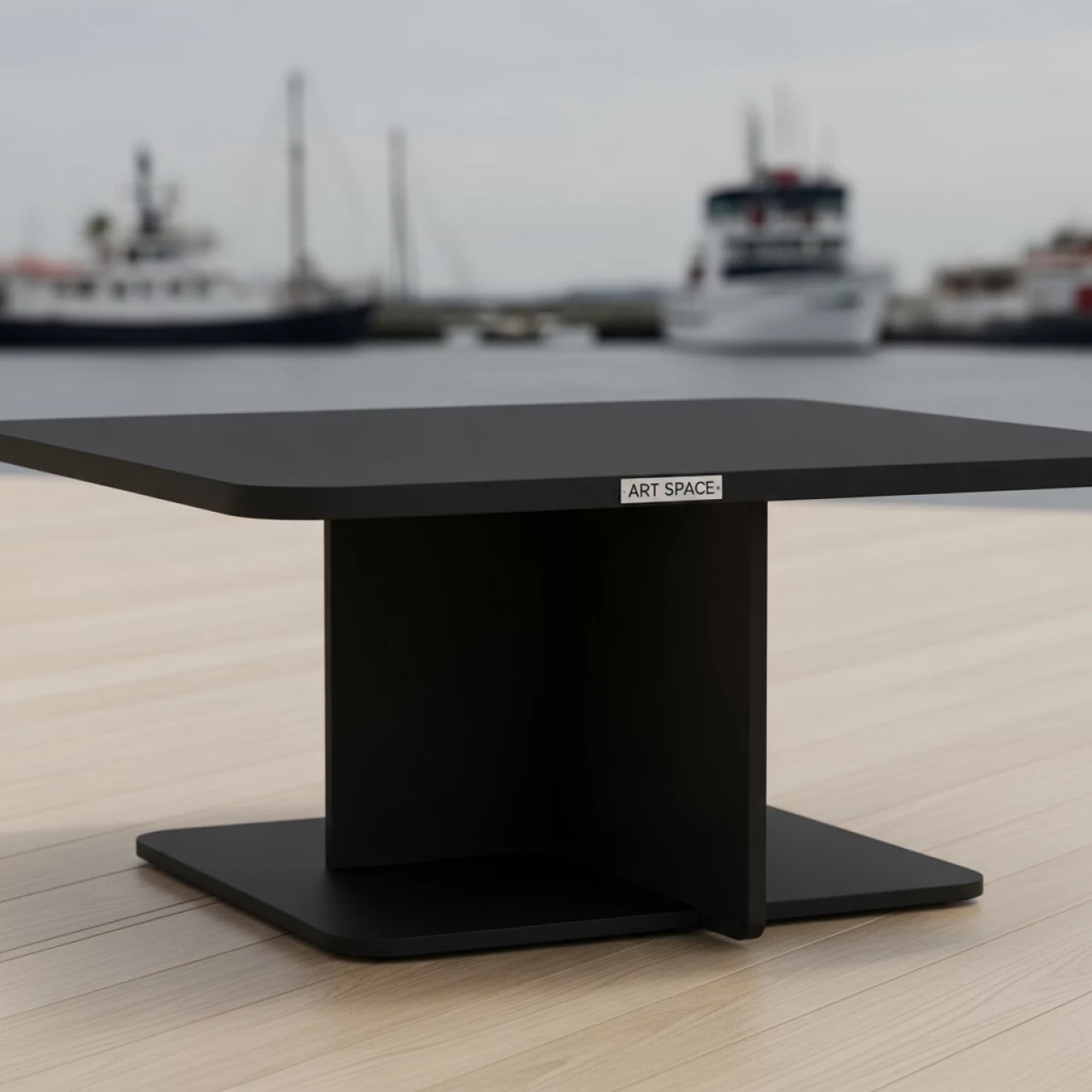 Аренда Стол журнальный Аpriori Т черный на VIP теплоходе (Морпорт Сочи) — ART SPACE