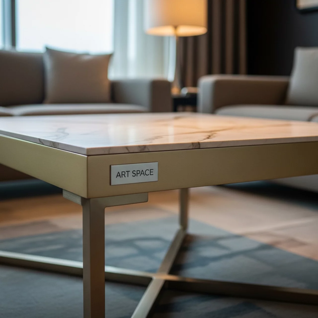 Аренда Стол журнальный BRANT мрамор керамика шампань в Mövenpick Hotel — ART SPACE