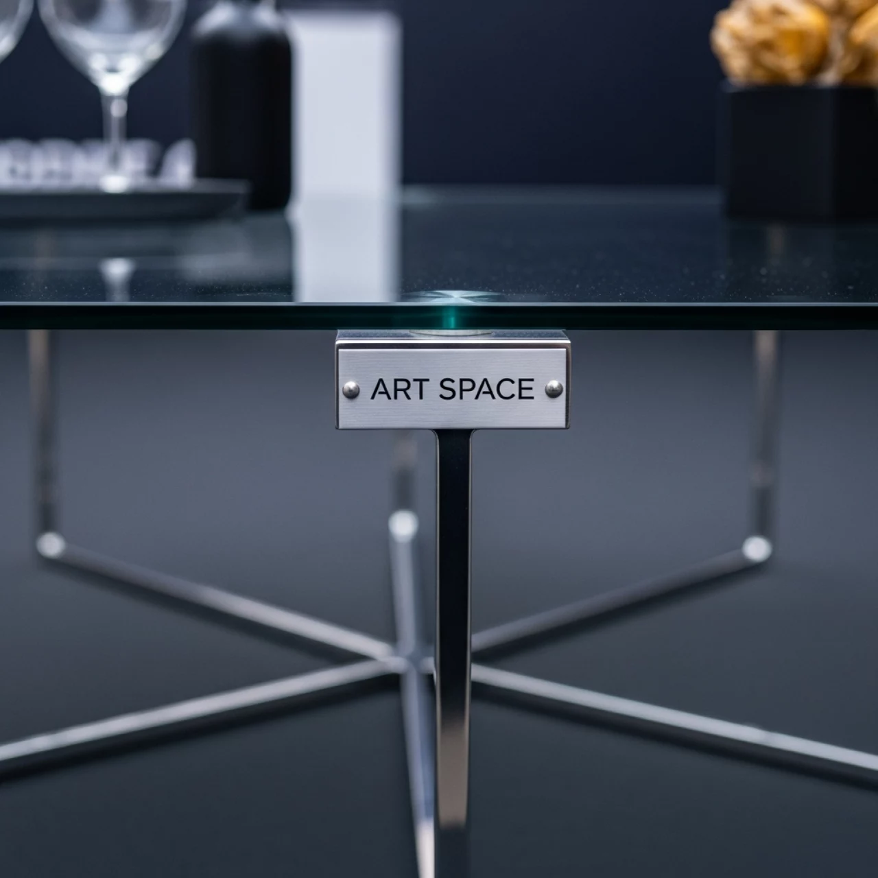 Аренда Стол журнальный Чиедо стеклянный на территории Морпорта Сочи — ART SPACE