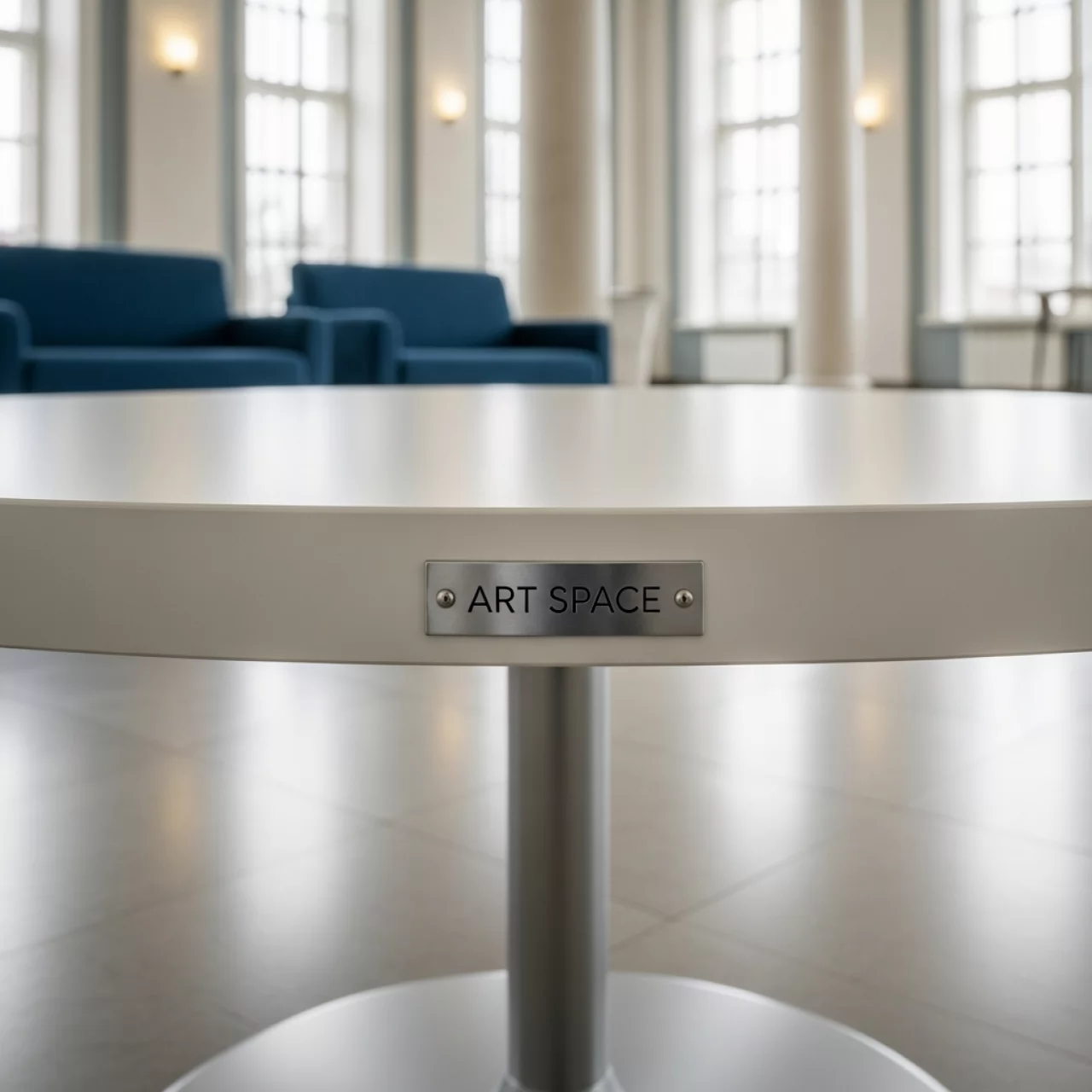 Аренда Стол журнальный Circular White d 70 в санатории «Металлург» — ART SPACE