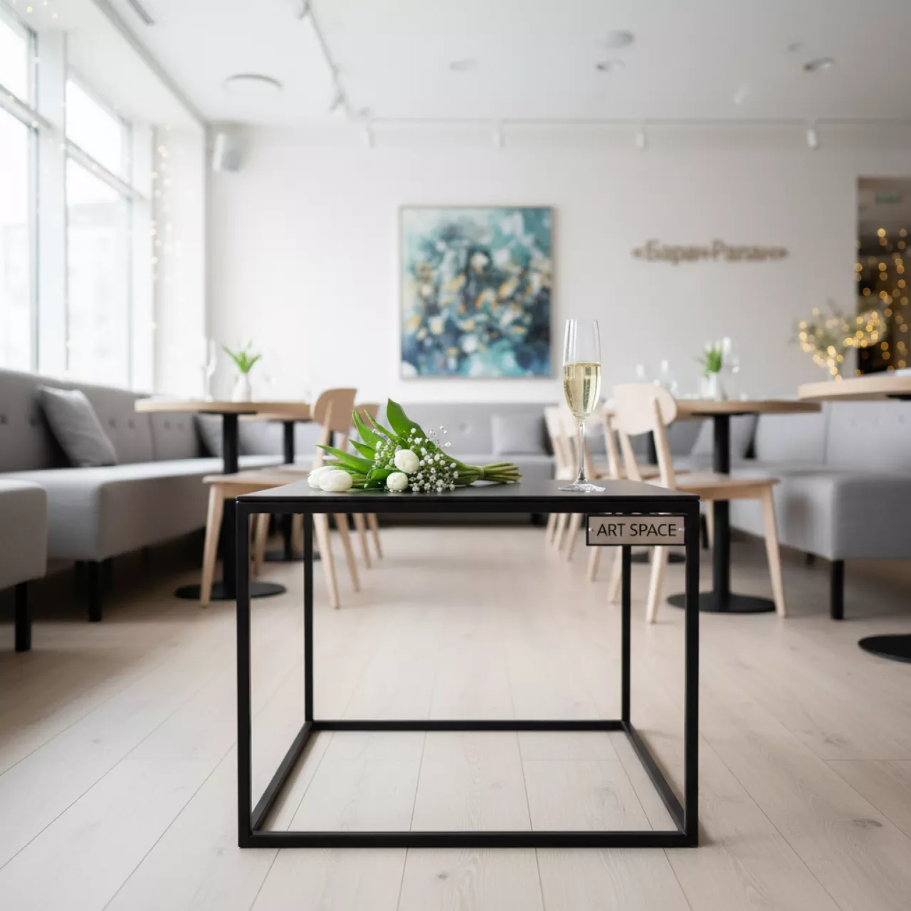 Аренда Стол журнальный Cube Black 60х60 см в ресторане «Баран-Рапан» — ART SPACE