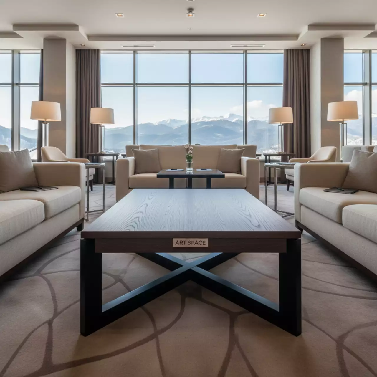 Аренда Стол журнальный дуб крафт черный Icicle в Поляна 1389 Отель и Спа — ART SPACE