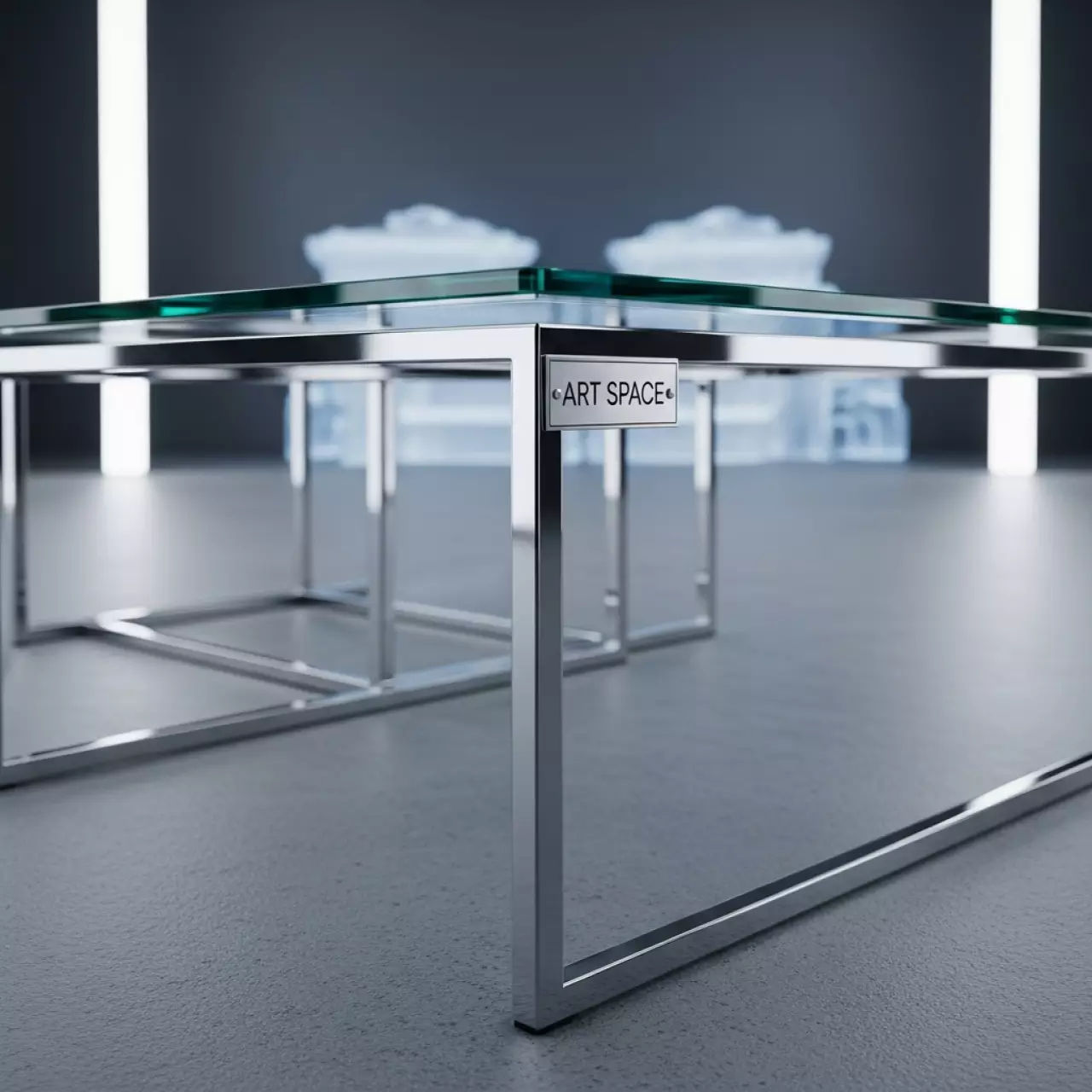 Аренда Стол журнальный хромированный в ледовом дворце «Большой» — ART SPACE