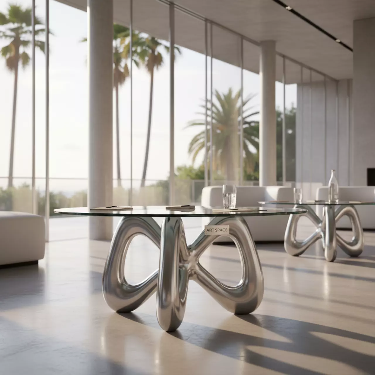 Аренда Стол журнальный Hydra диаметр 70 см на вилле «Анна» — ART SPACE