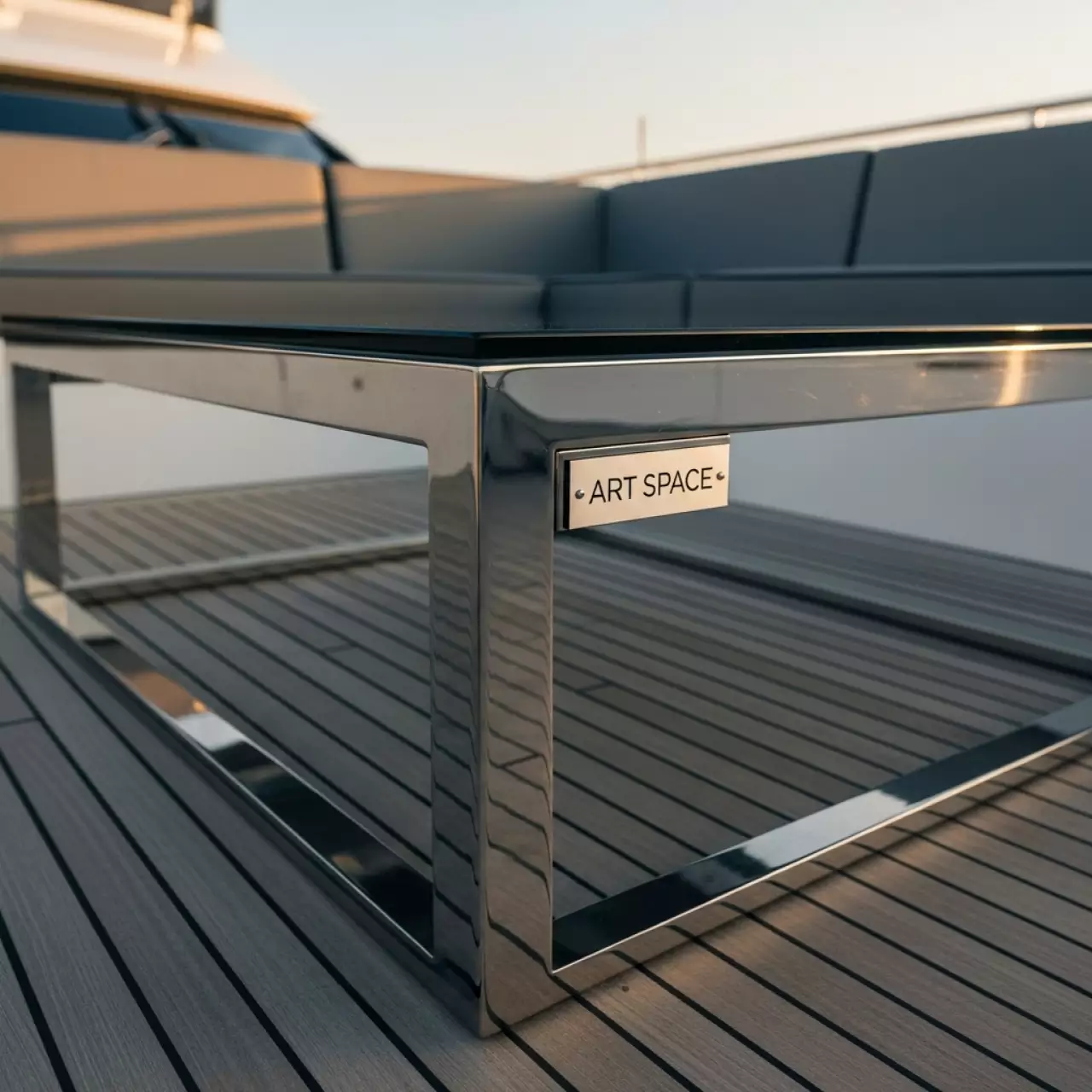 Аренда Стол журнальный Insignia Silver 120х60 см на VIP-яхте (Имеретинский порт) — ART SPACE