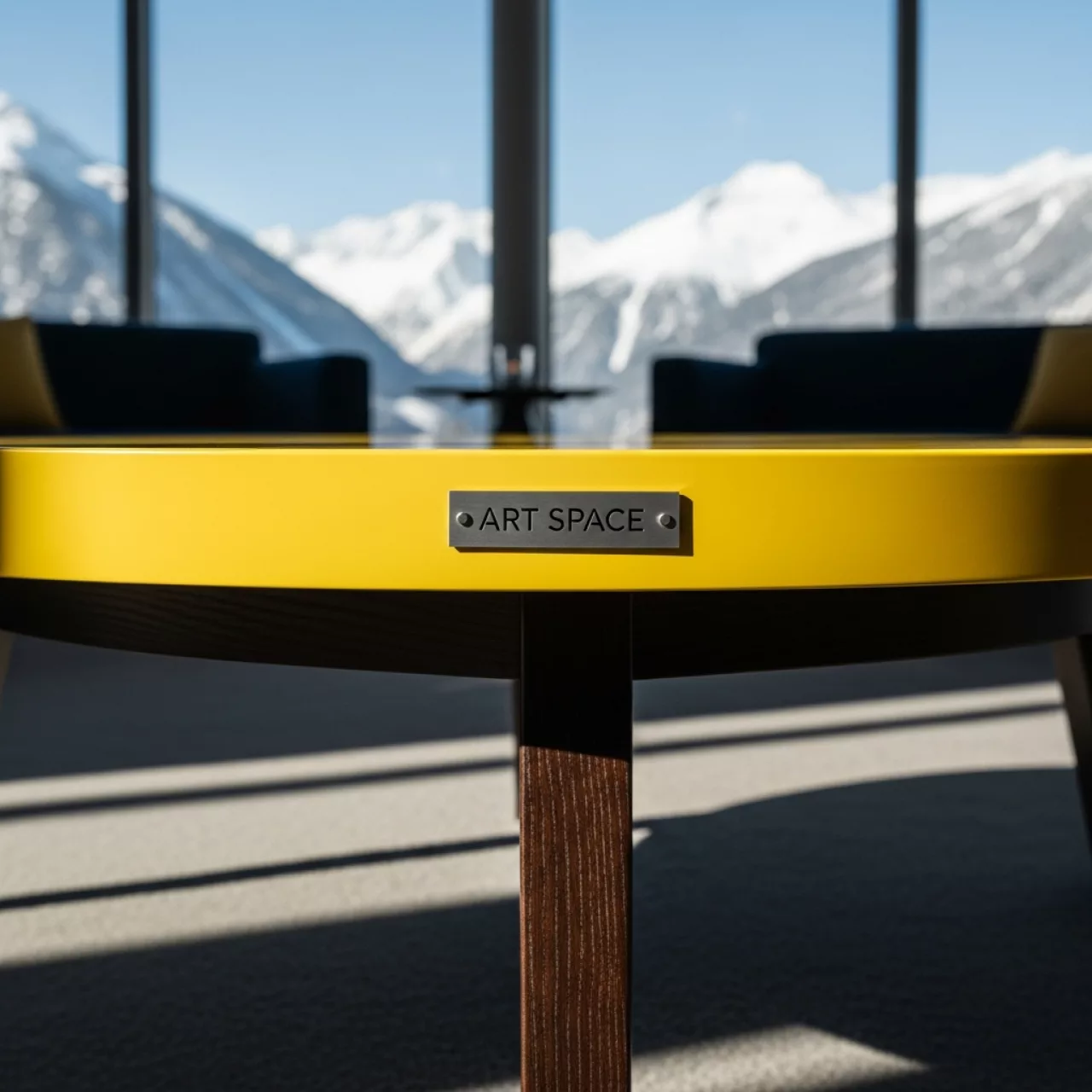 Аренда Стол журнальный Классик с желтой столешницей в Novotel Resort — ART SPACE