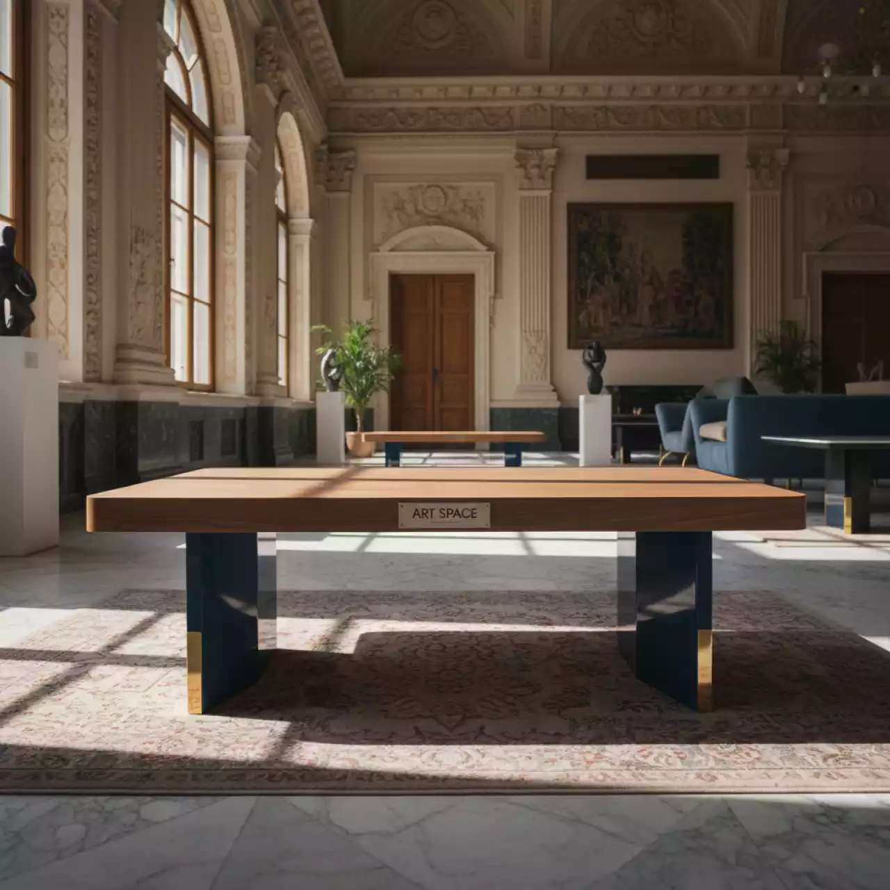 Аренда Стол журнальный Lack Wood 90х55 в Зале органной и камерной музыки — ART SPACE