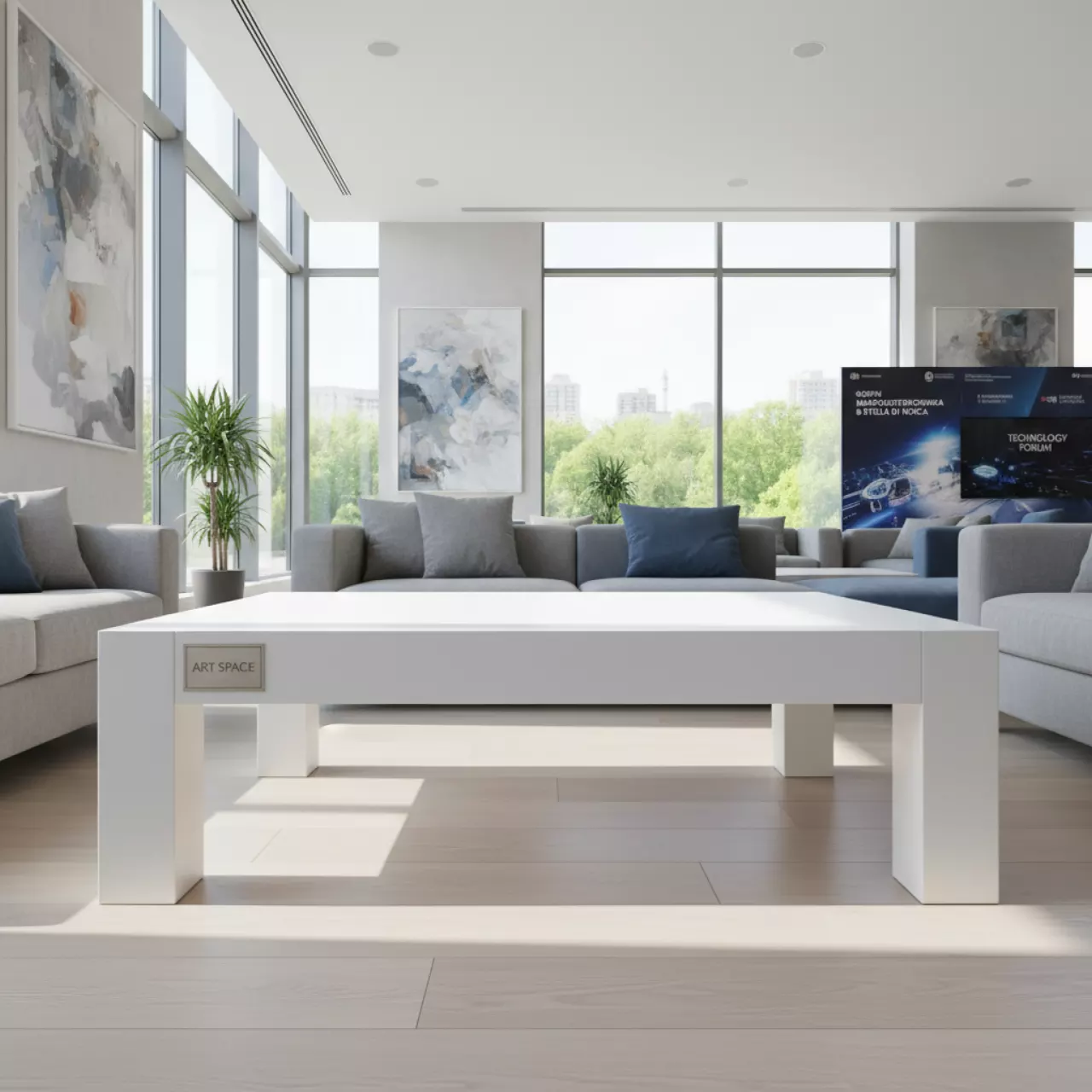 Аренда Стол журнальный Лакк белый 90х55 см в Stella di Mosca — ART SPACE