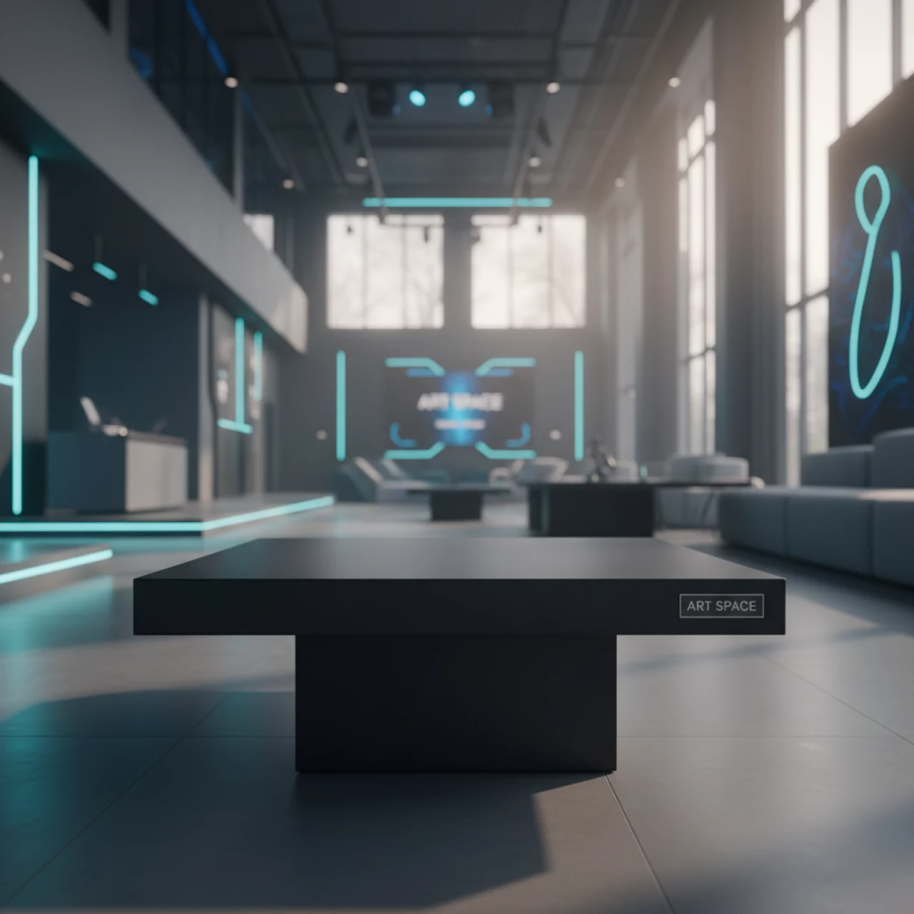 Аренда Стол журнальный Лакк черный 55х55 см в VK Stadium Sirius — ART SPACE