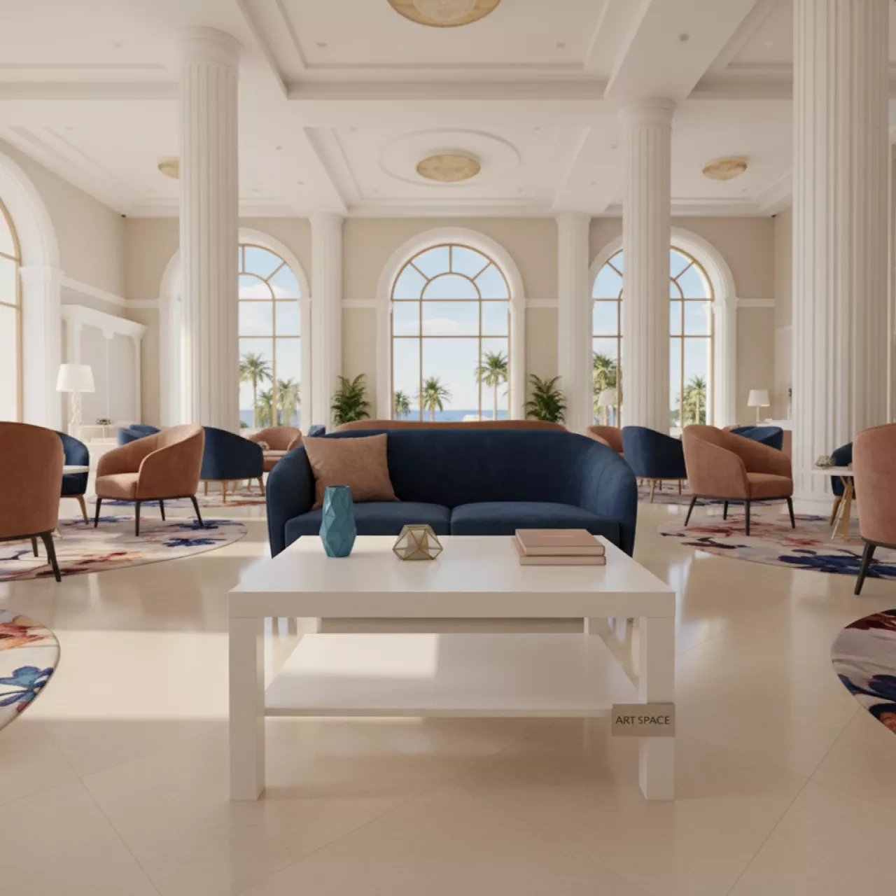 Аренда Стол журнальный Лакк Lack White 90х55 в Gamma Sirius — ART SPACE