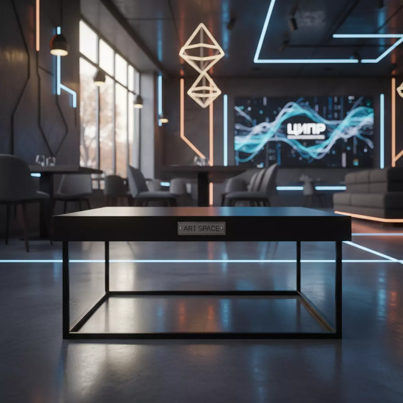 Аренда Стол журнальный Loft черный 550х550 мм в ресторане «Баран-Рапан» — ART SPACE