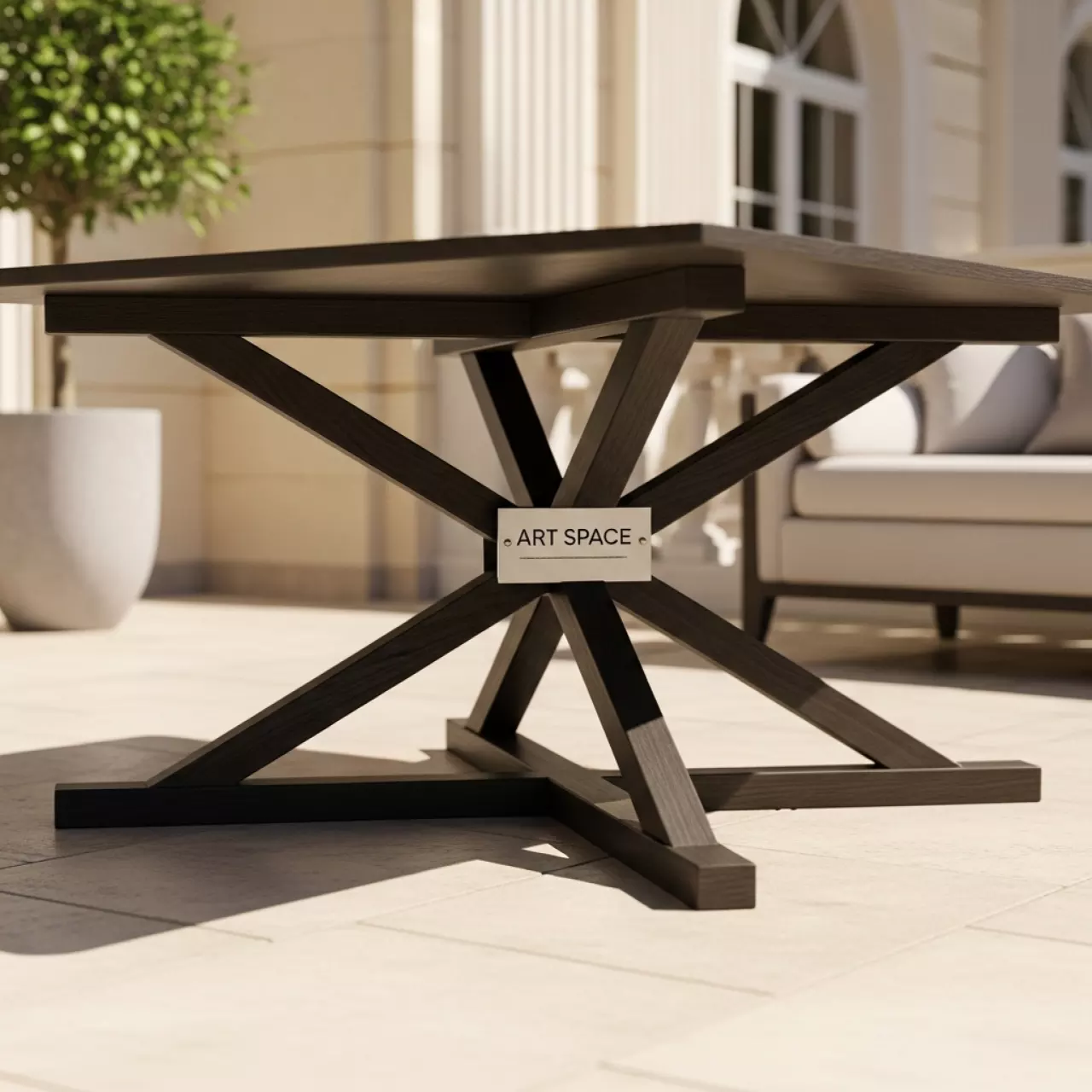 Аренда Стол журнальный Mikado 94х94 см на вилле «Анна» — ART SPACE