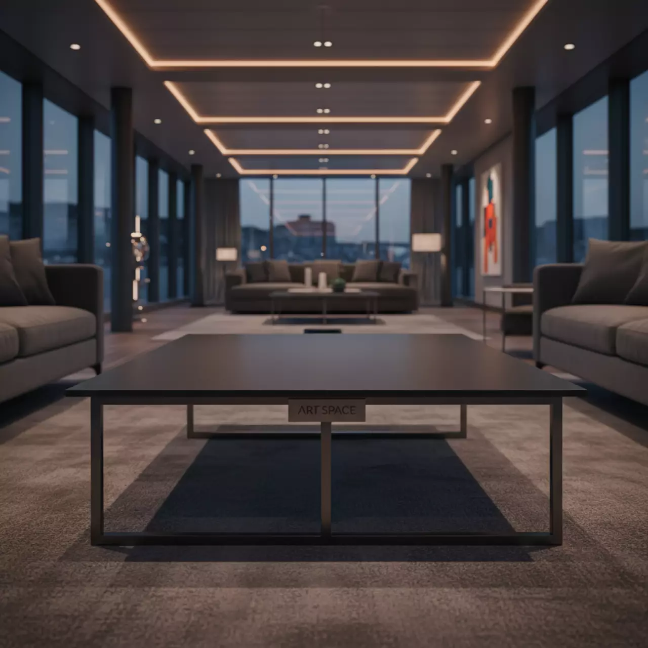 Аренда Стол журнальный монохром темно серый на теплоходе «Дагомыс» — ART SPACE