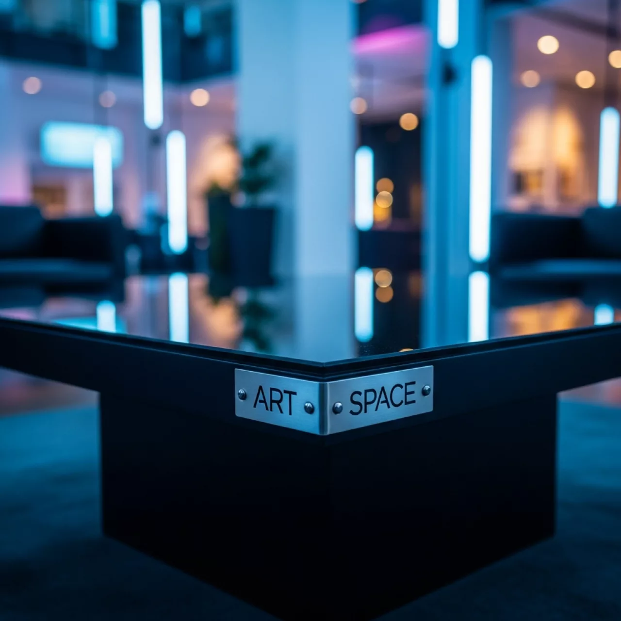 Аренда Стол журнальный прямоугольный со стеклом чёрный 118х59 см в Университете «Сириус» — ART SPACE