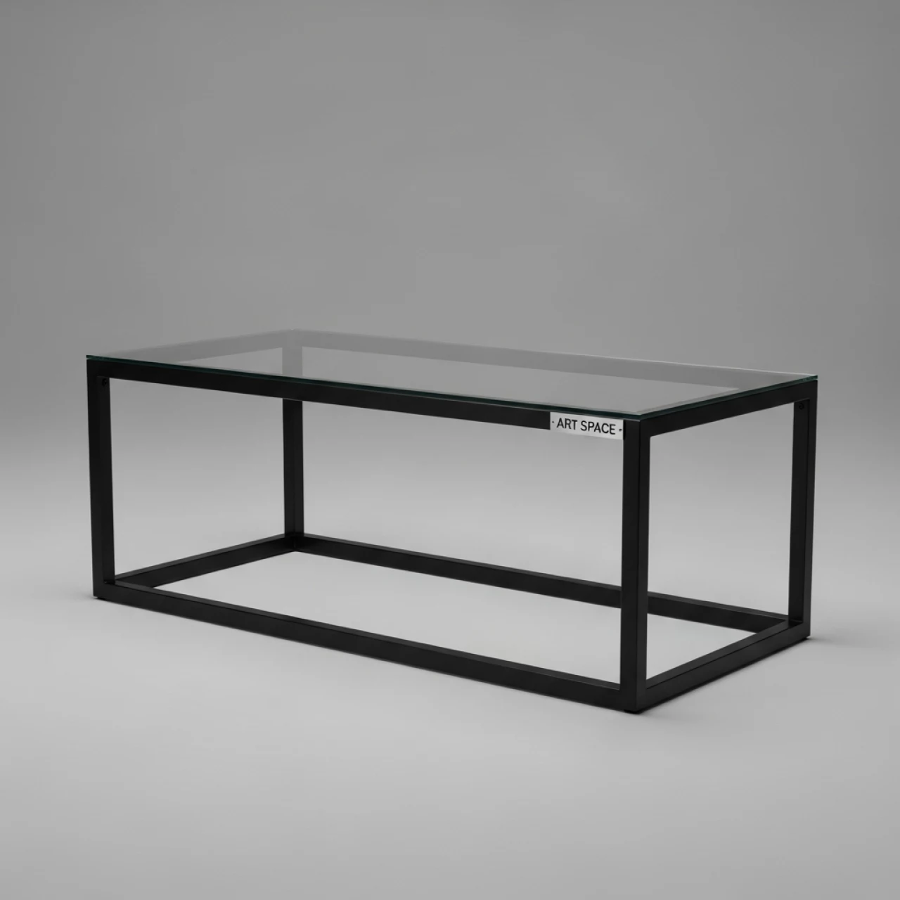 Аренда Стол журнальный со стеклом черный прямоугольный 118х59 см 02 063BK на площадке Rosa Peak (2320м) — ART SPACE
