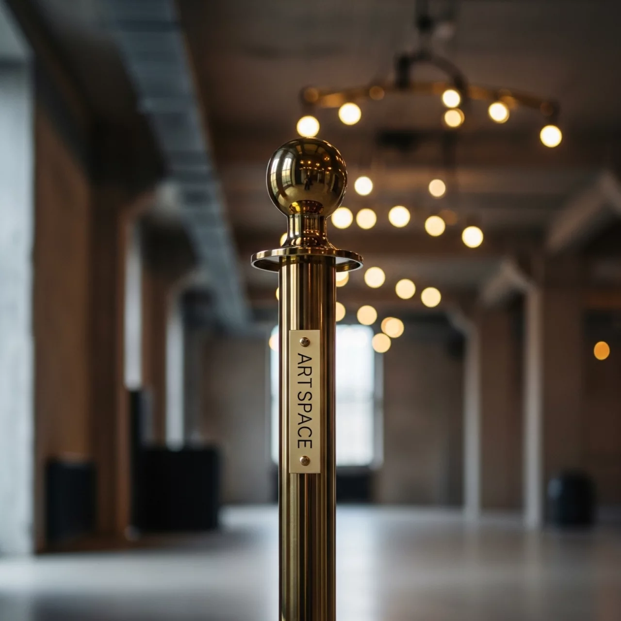 Аренда Столбик оградительный Guard золотой в Керлинговом центре «Ледяной куб» — ART SPACE