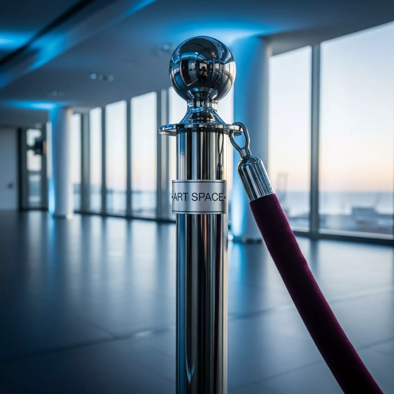 Аренда Столбик оградительный с канатом 150 см в зале «Чайка» (Морпорт) — ART SPACE