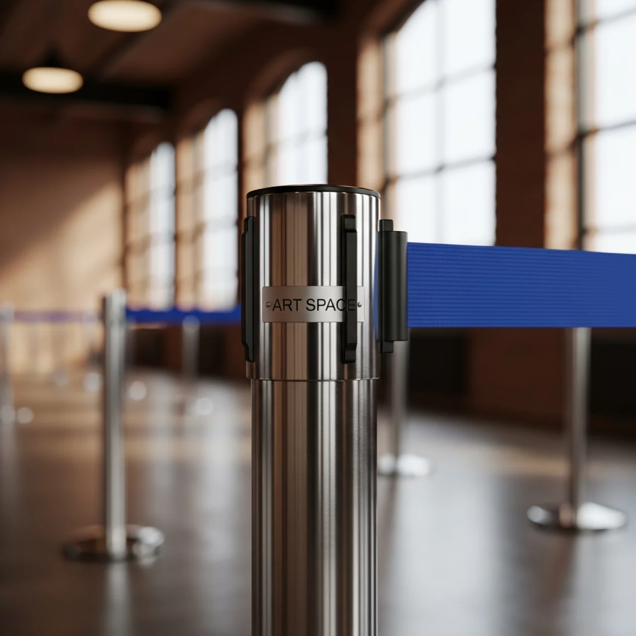 Аренда Столбик ограничительный с синей лентой в усадьбе Голицына — ART SPACE