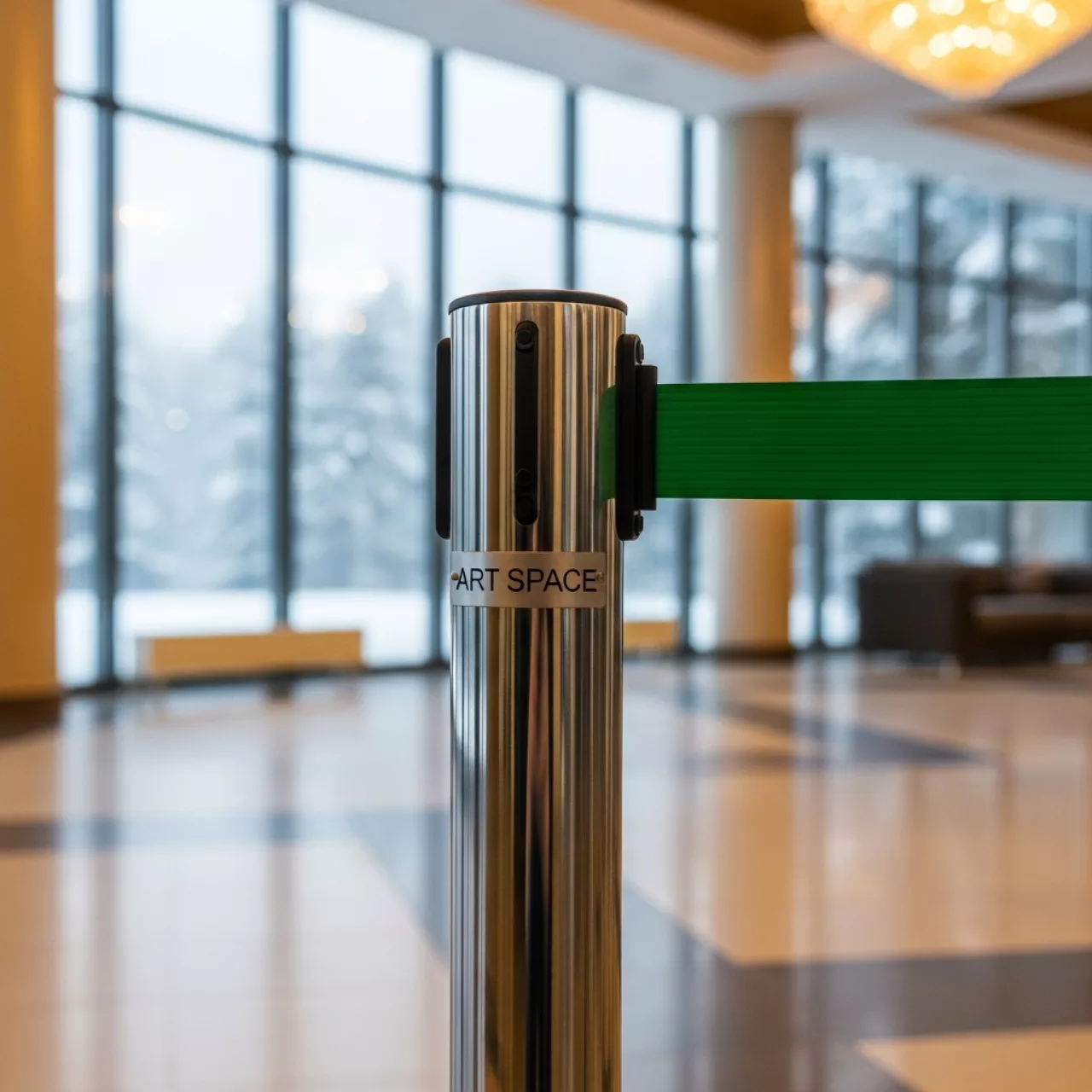 Аренда Столбик ограничительный с зелёной лентой в санатории «Заполярье» — ART SPACE