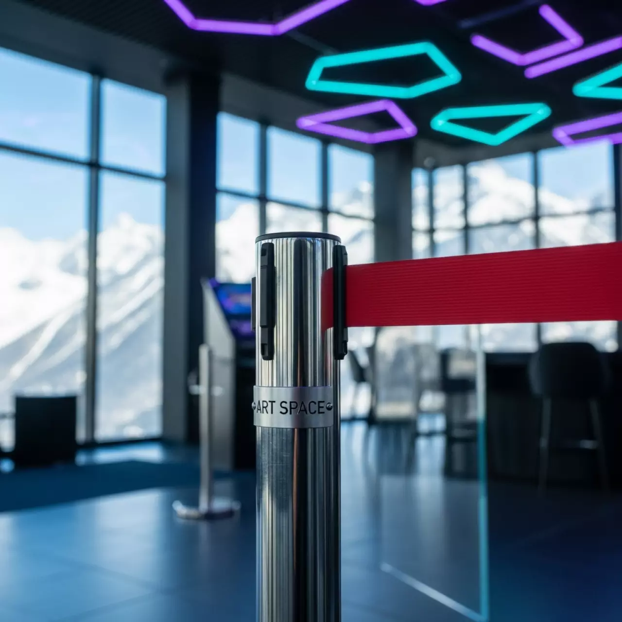 Аренда Столбик с красной лентой 2,3 м на курорте «Газпром» (Альпика) — ART SPACE