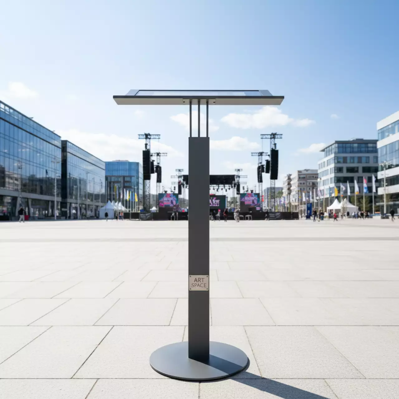 Аренда Столбик с табличкой А4 горизонтальный на Медальной площади — ART SPACE