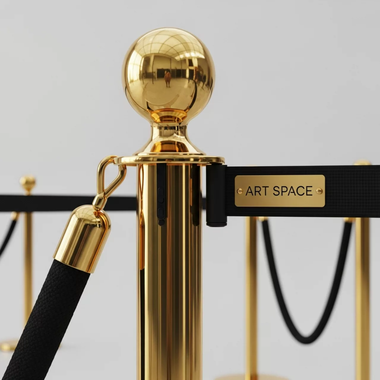 Аренда Столбик золотой с черным канатом Rosa Peak (2320м) — ART SPACE