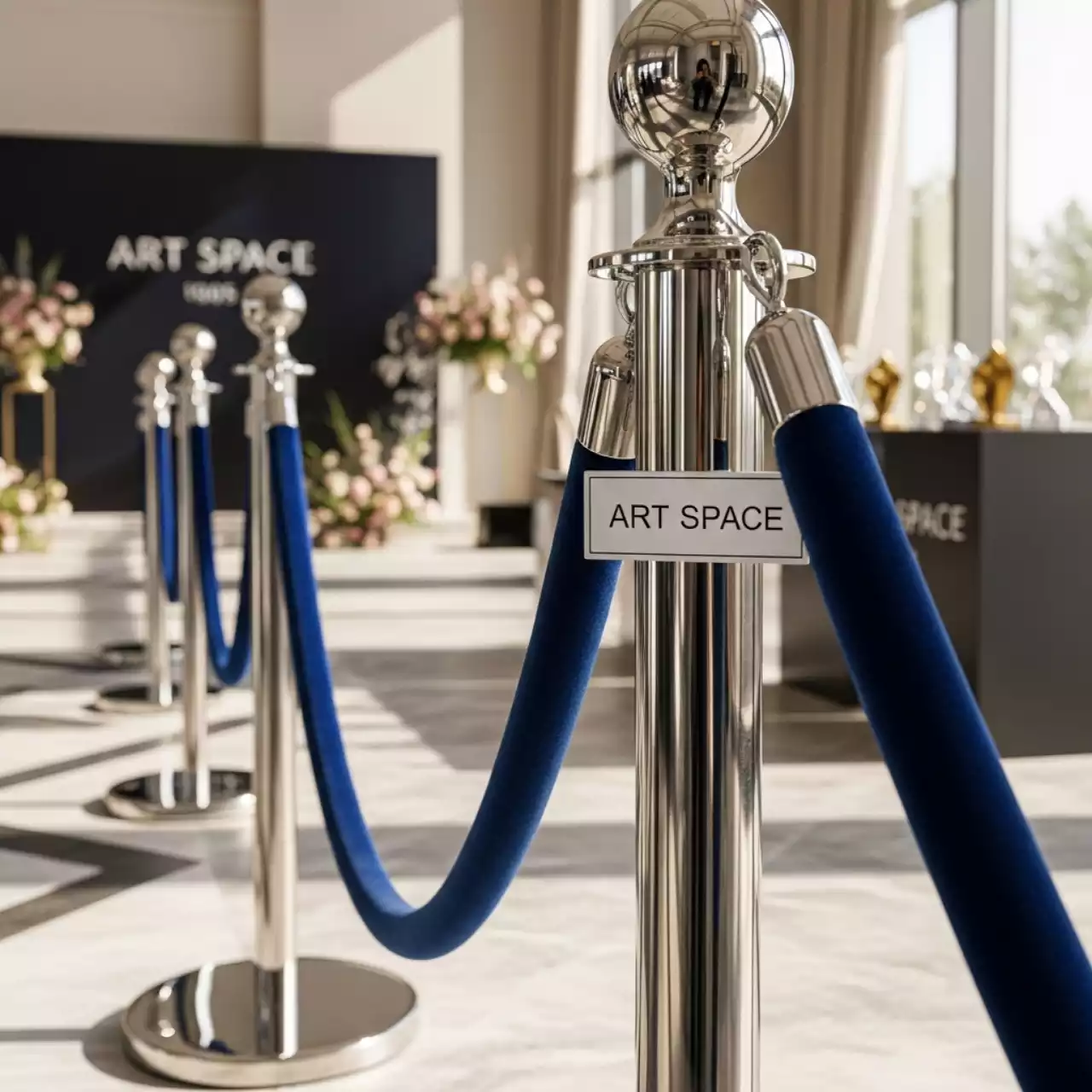 Аренда Столбики с канатом синего цвета в Boutique Hotel PORTUM 1905 — ART SPACE