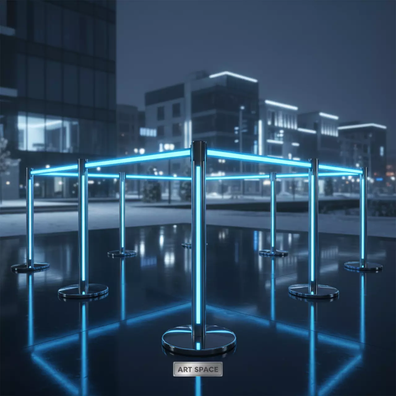 Аренда Столбики с вытяжной лентой на Имеретинской набережной — ART SPACE