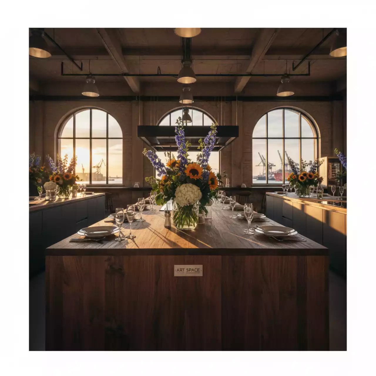 Аренда Столешница 40 мм для кухни в зале «Чайка» (Морпорт) — ART SPACE