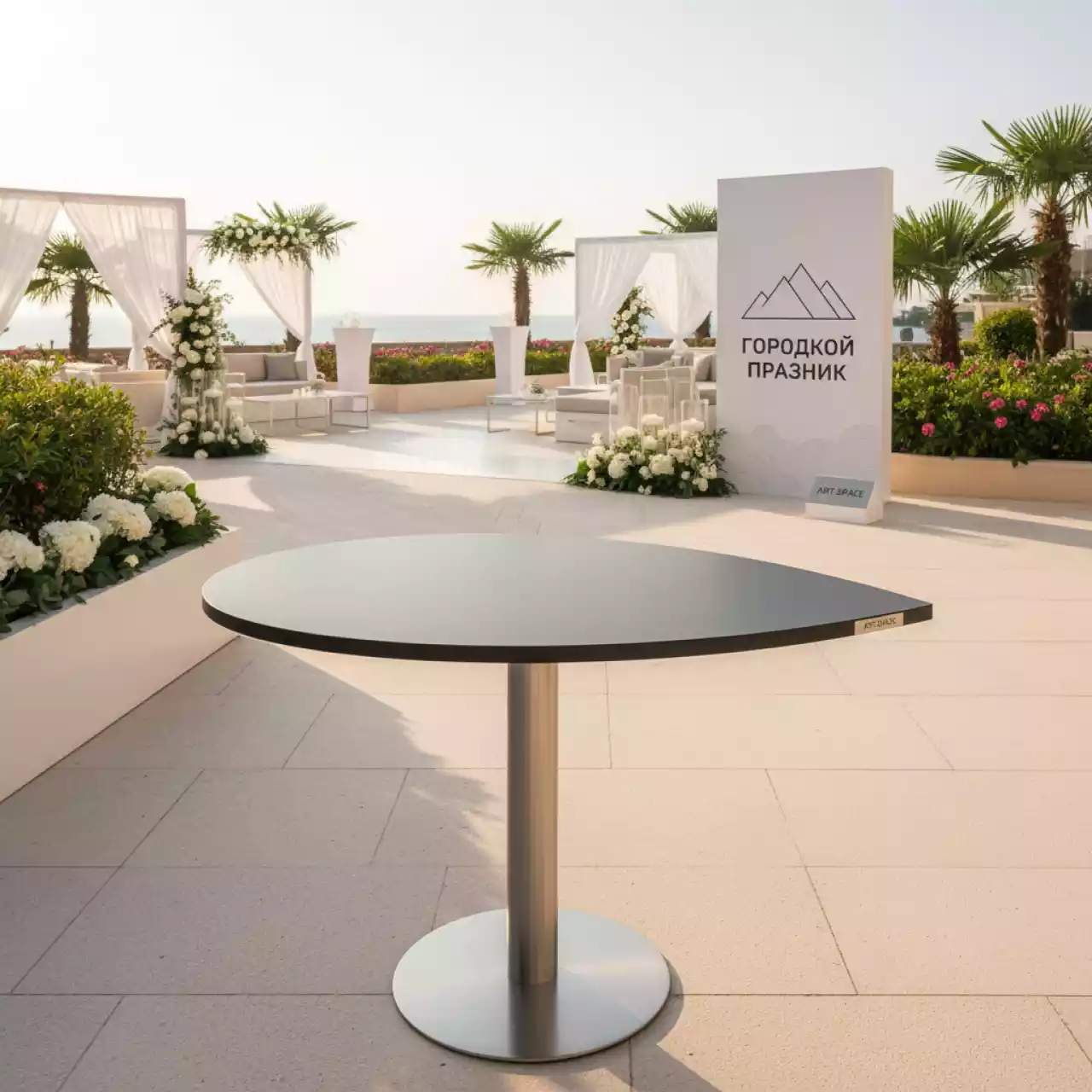 Аренда Столешница Compact Laminate каплевидная для подстолья Nemo Domino Tiffany Cross Rhino в Swissôtel Resort Sochi Kamelia — ART SPACE