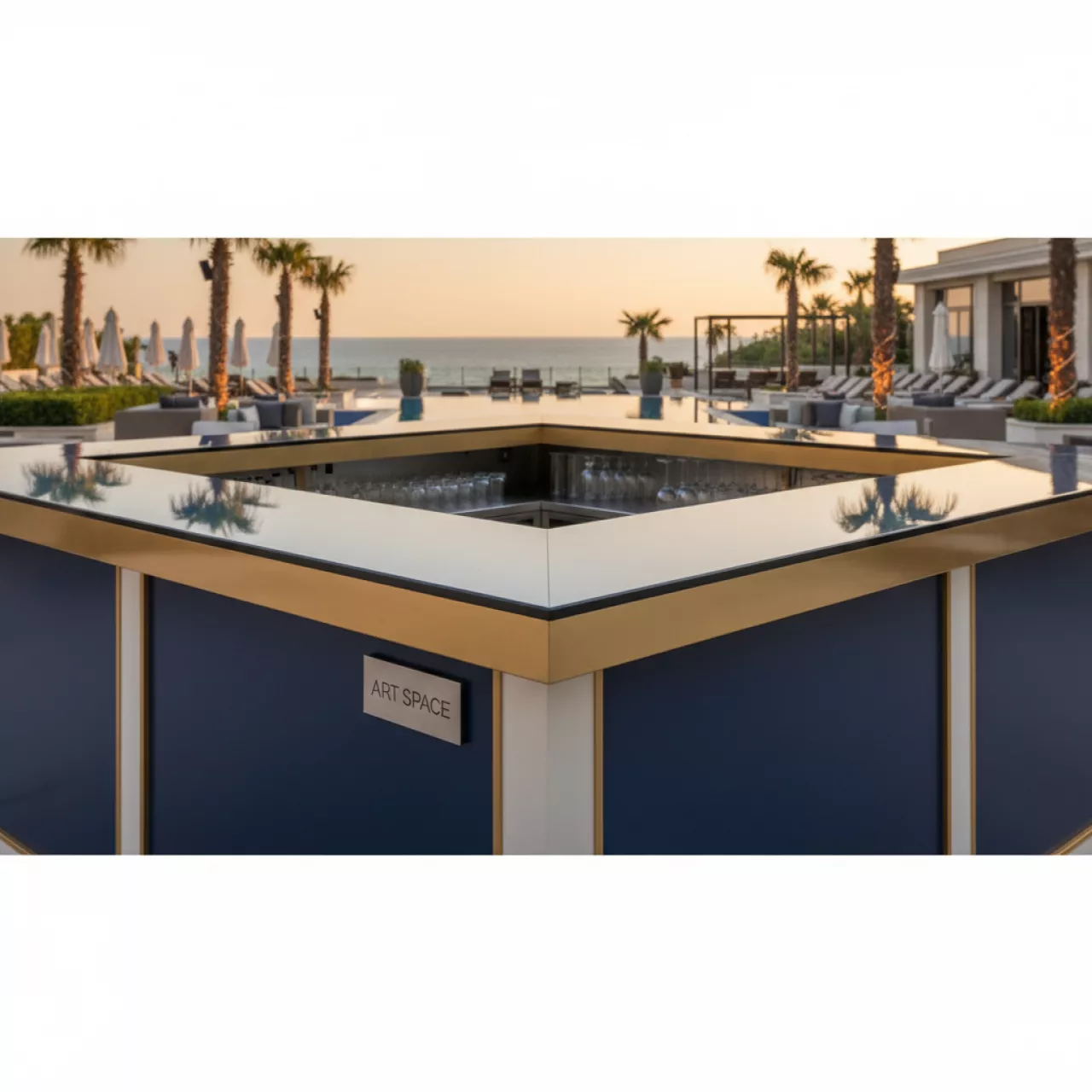 Аренда Столешница HPL на верх барной стойки Cordiale Top в Radisson Collection Paradise — ART SPACE