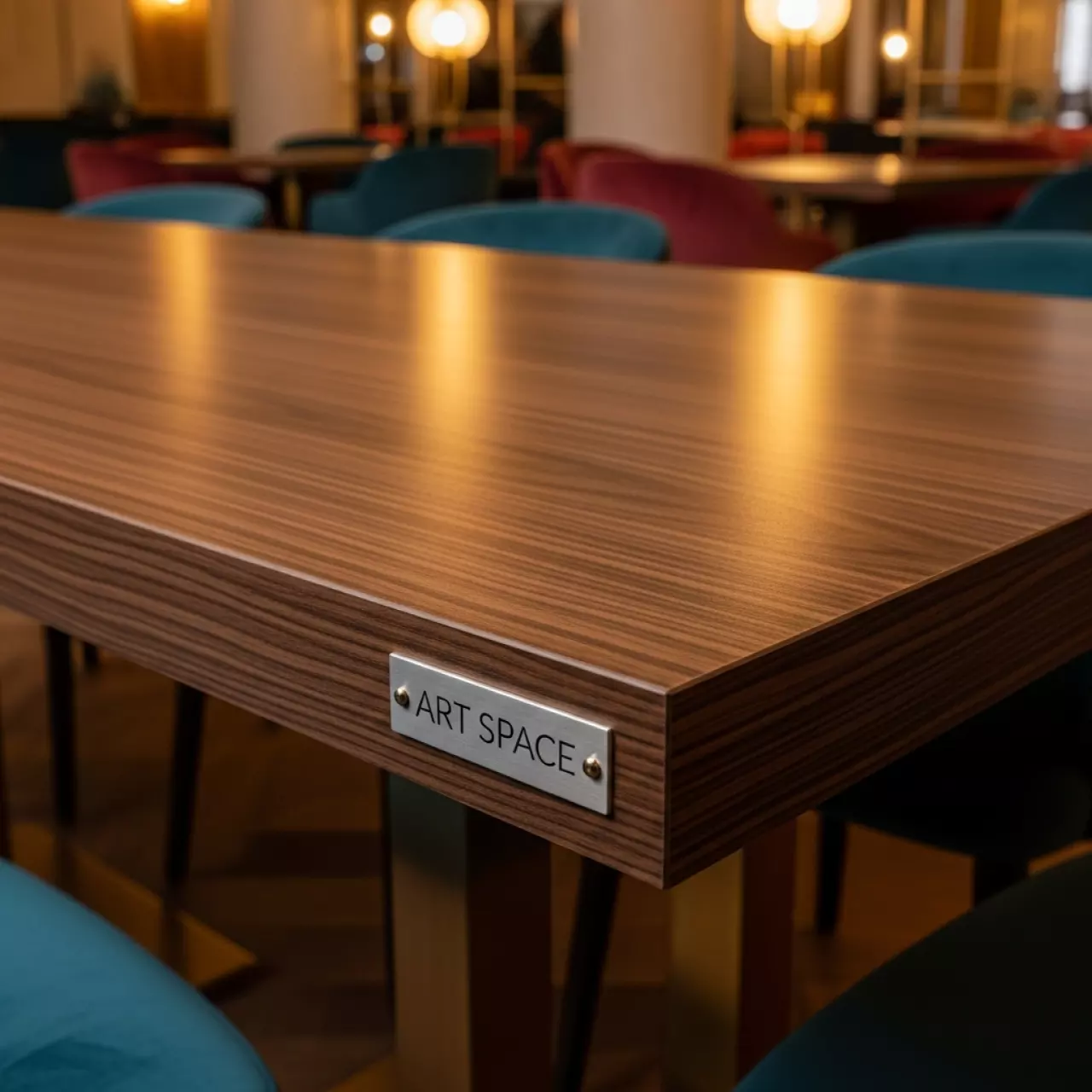 Аренда Столешница HPL орех селект каминный в санатории «Русь» — ART SPACE