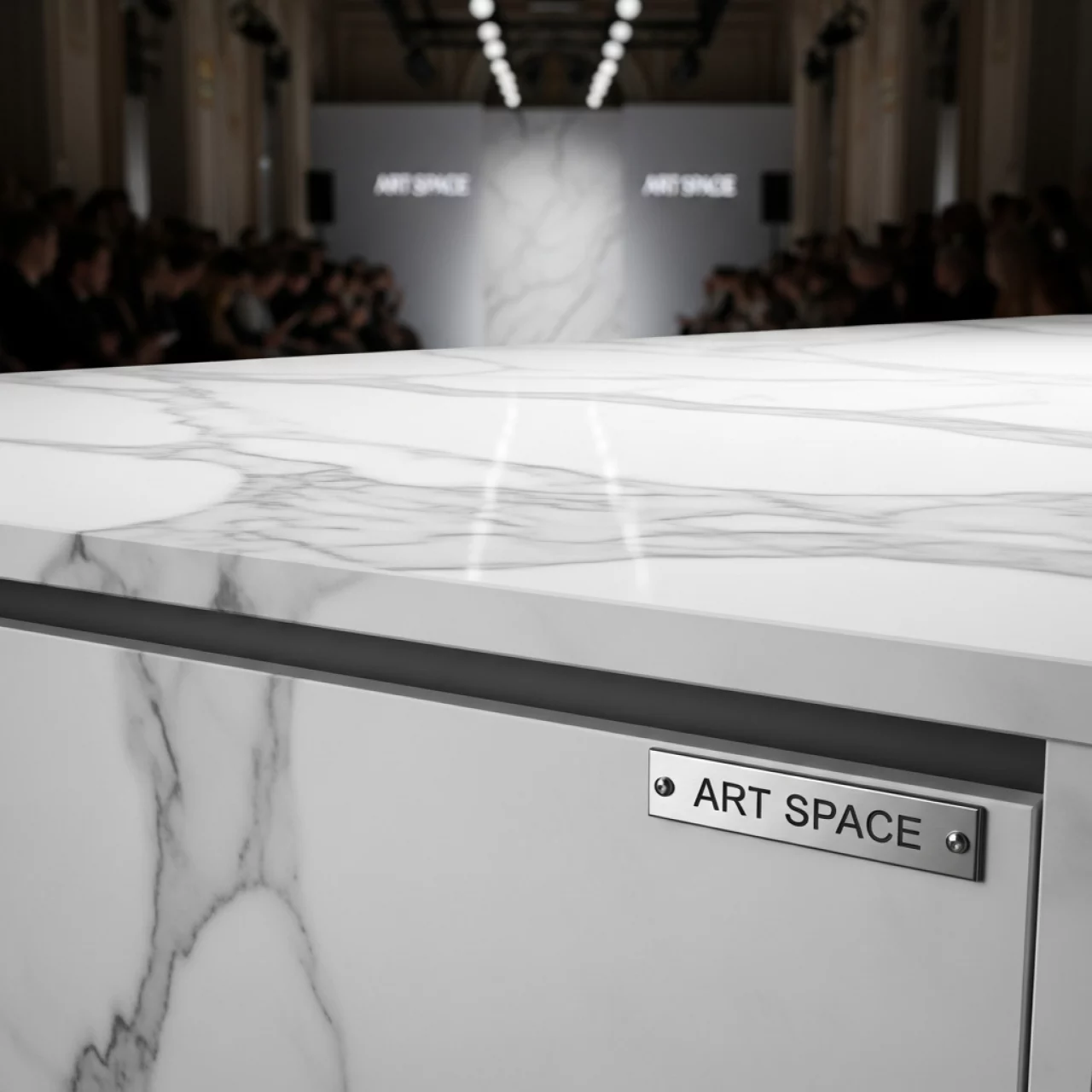 Аренда Столешница HPL статуарио венато в ресторане «Sanremo» — ART SPACE