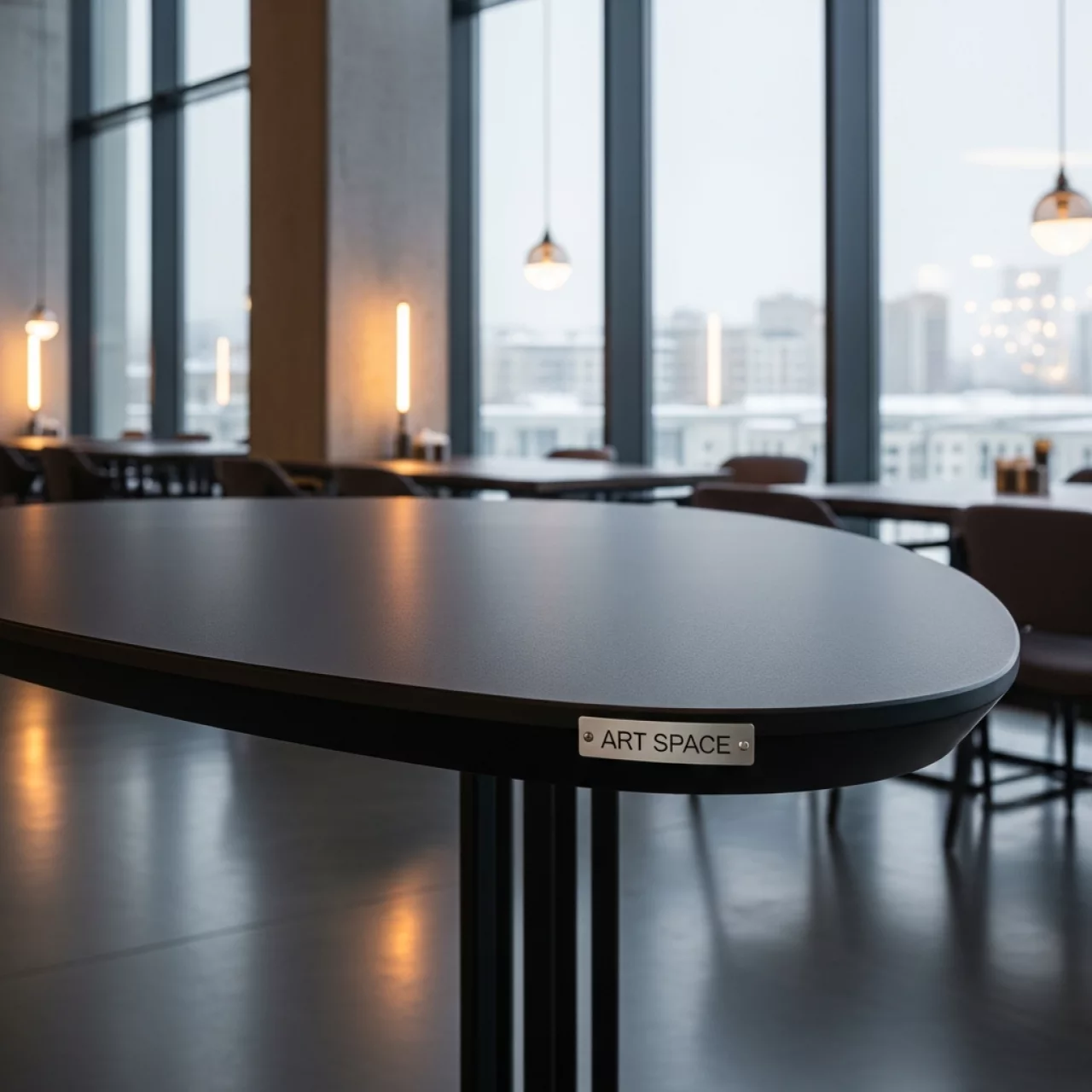 Аренда Столешница каплевидная Compact Laminate для подстолий Nemo Domino Tiffany Cross Rhino в ресторане «La Terrazza» — ART SPACE