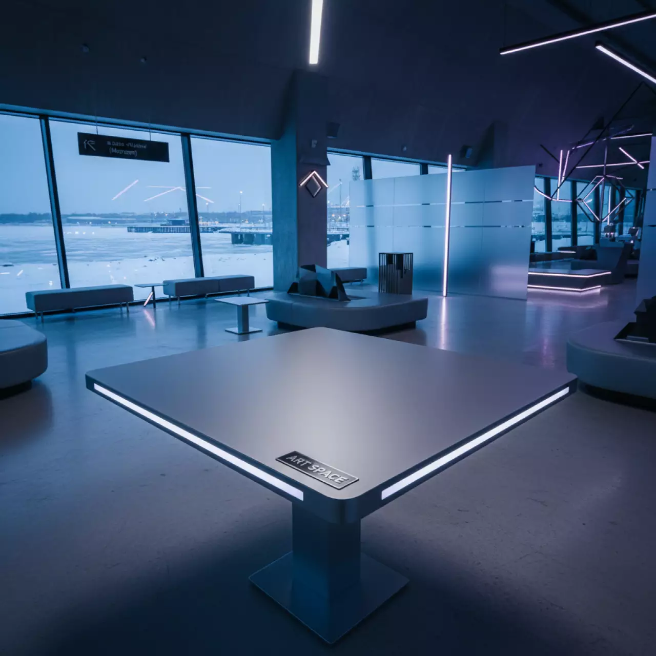 Аренда Столешница компактная Helsinki серая 120х80 в зале «Чайка» (Морпорт) — ART SPACE