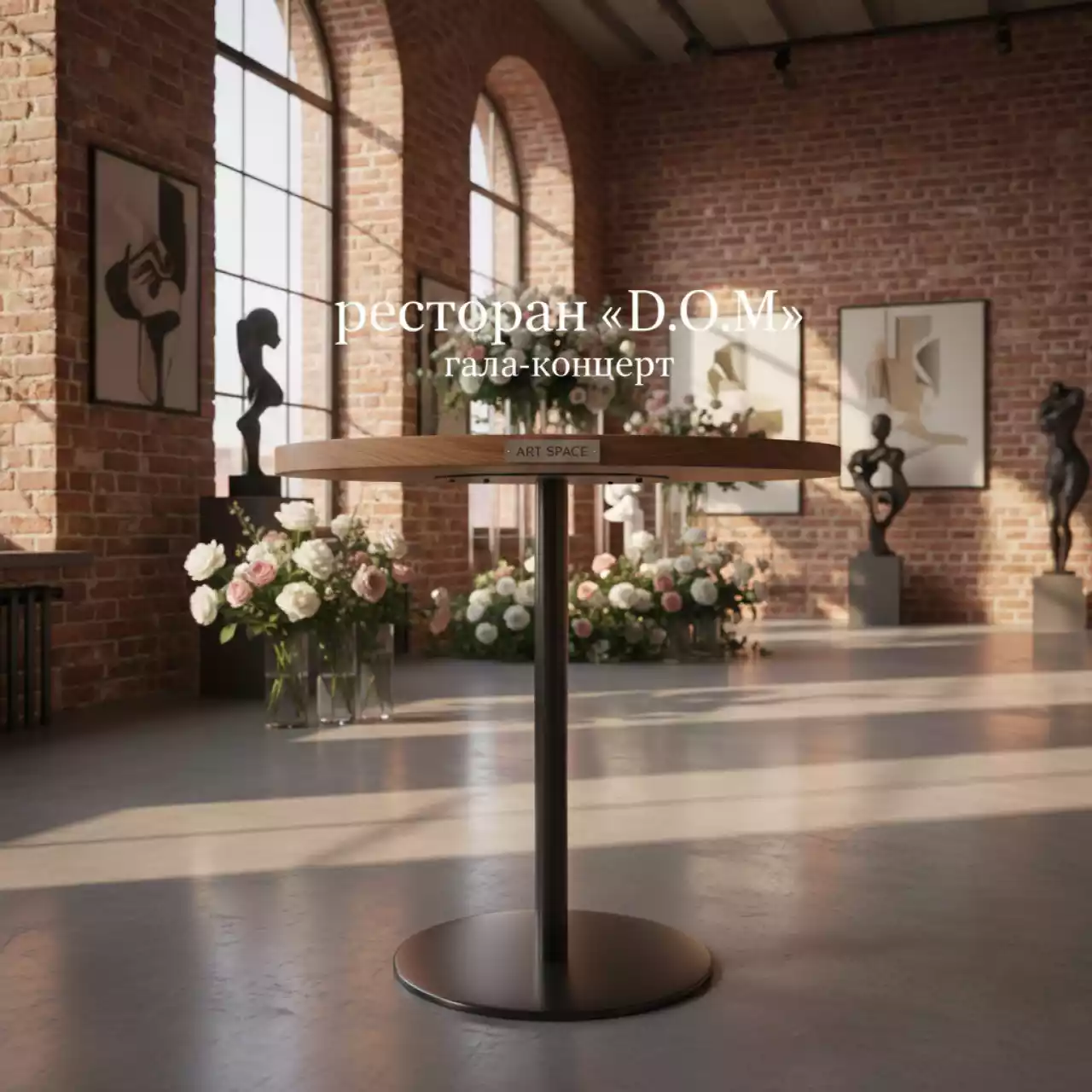 Аренда Столешница коричневый TLH 037BR2.060RR диаметр 60 см в ресторане «D.O.M» — ART SPACE