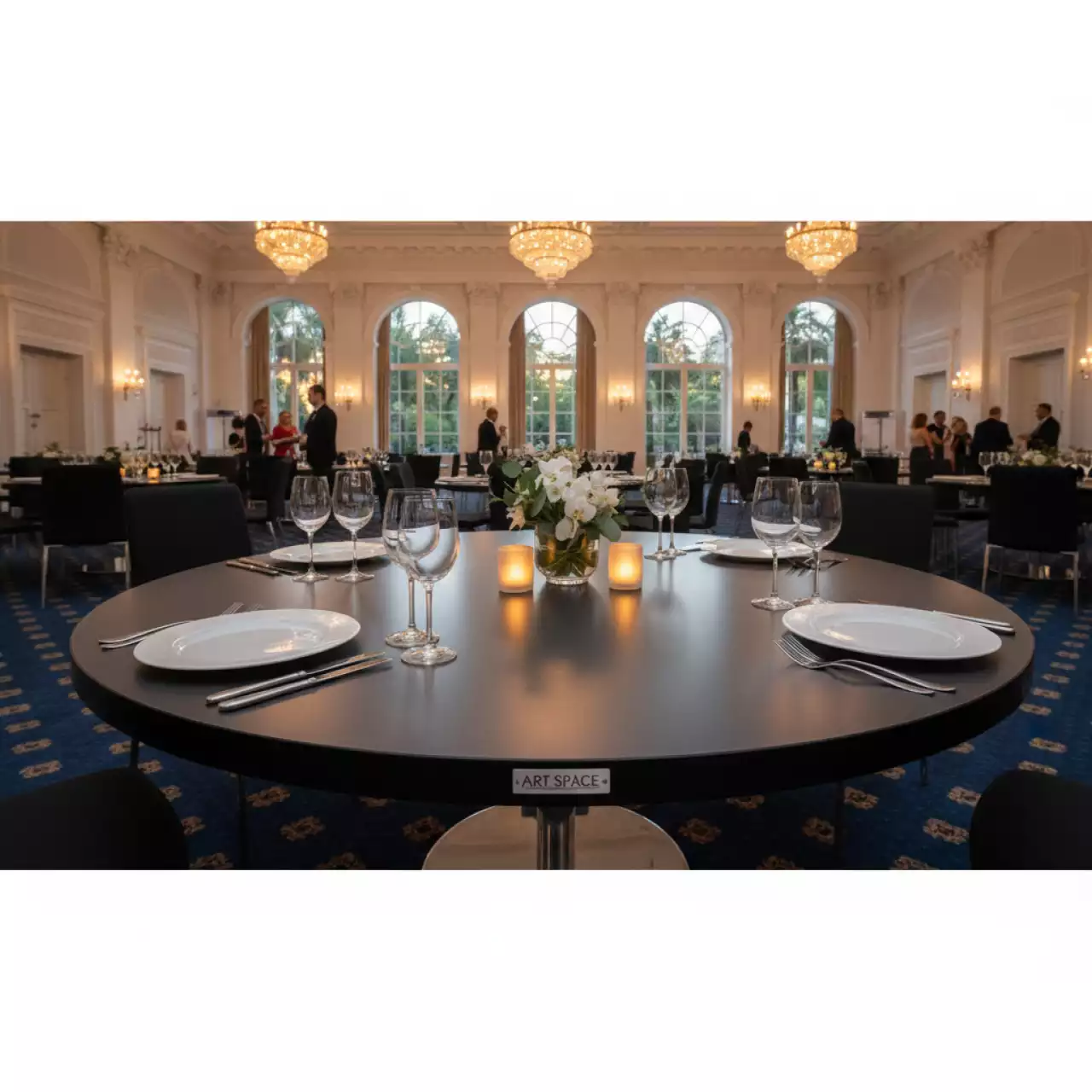 Аренда Столешница круглая HPL 25 мм с кромкой ПВХ D 800 мм в санатории «Черноморье» — ART SPACE