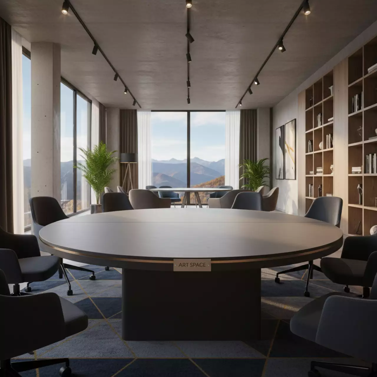 Аренда Столешница круглая HPL 37 мм с кромкой ПВХ диаметр 1000 мм на курорте «Газпром» (Альпика) — ART SPACE