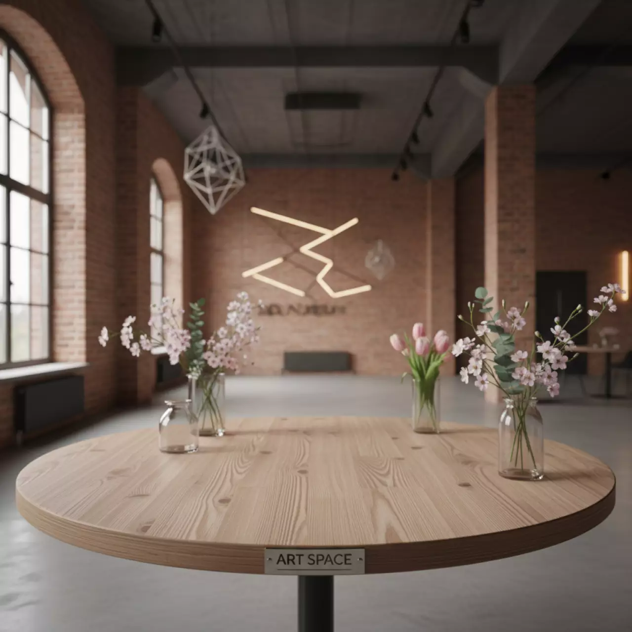 Аренда Столешница круглая из хвои D 800х28 мм в банкетном зале «Дельфин» — ART SPACE