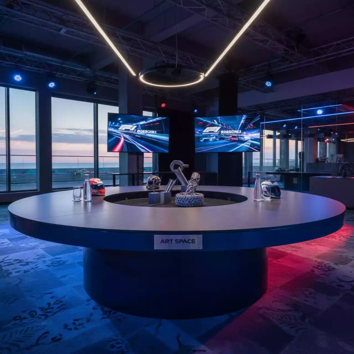 Аренда Столешница круглая Laminate Aluminium Edge в комплексе Sea Galaxy — ART SPACE