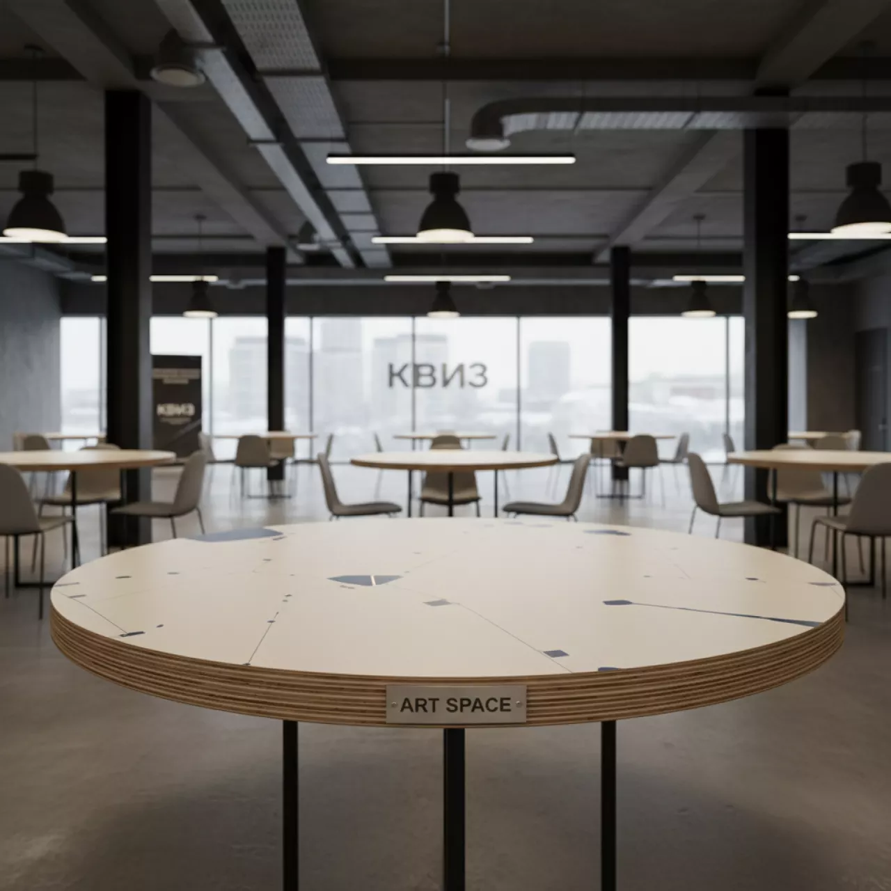 Аренда Столешница круглая Laminate Plywood Edge в Imeretinskiy Hotel — ART SPACE