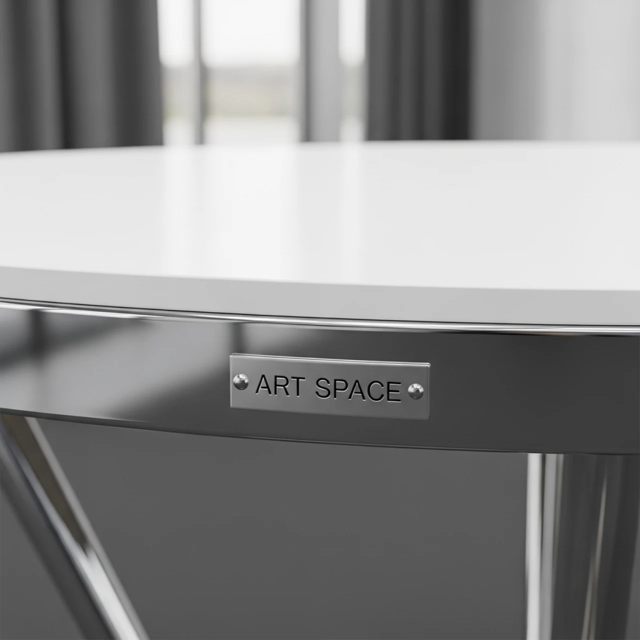 Аренда Столешница круглая Laminate Silver Edge в Red Arena — ART SPACE