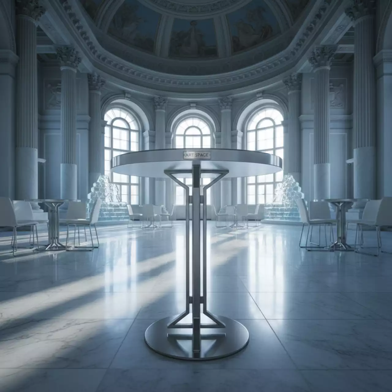 Аренда Столешница круглая Piano Laminato ø80 в санатории «Металлург» — ART SPACE