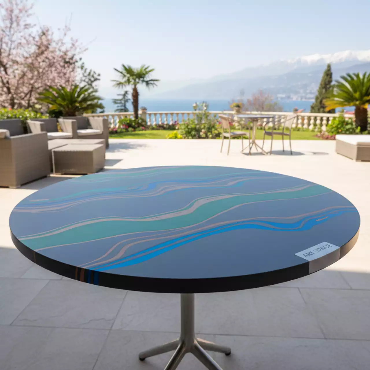 Аренда Столешница круглая Solid Compact 490 мм на вилле «Анна» — ART SPACE