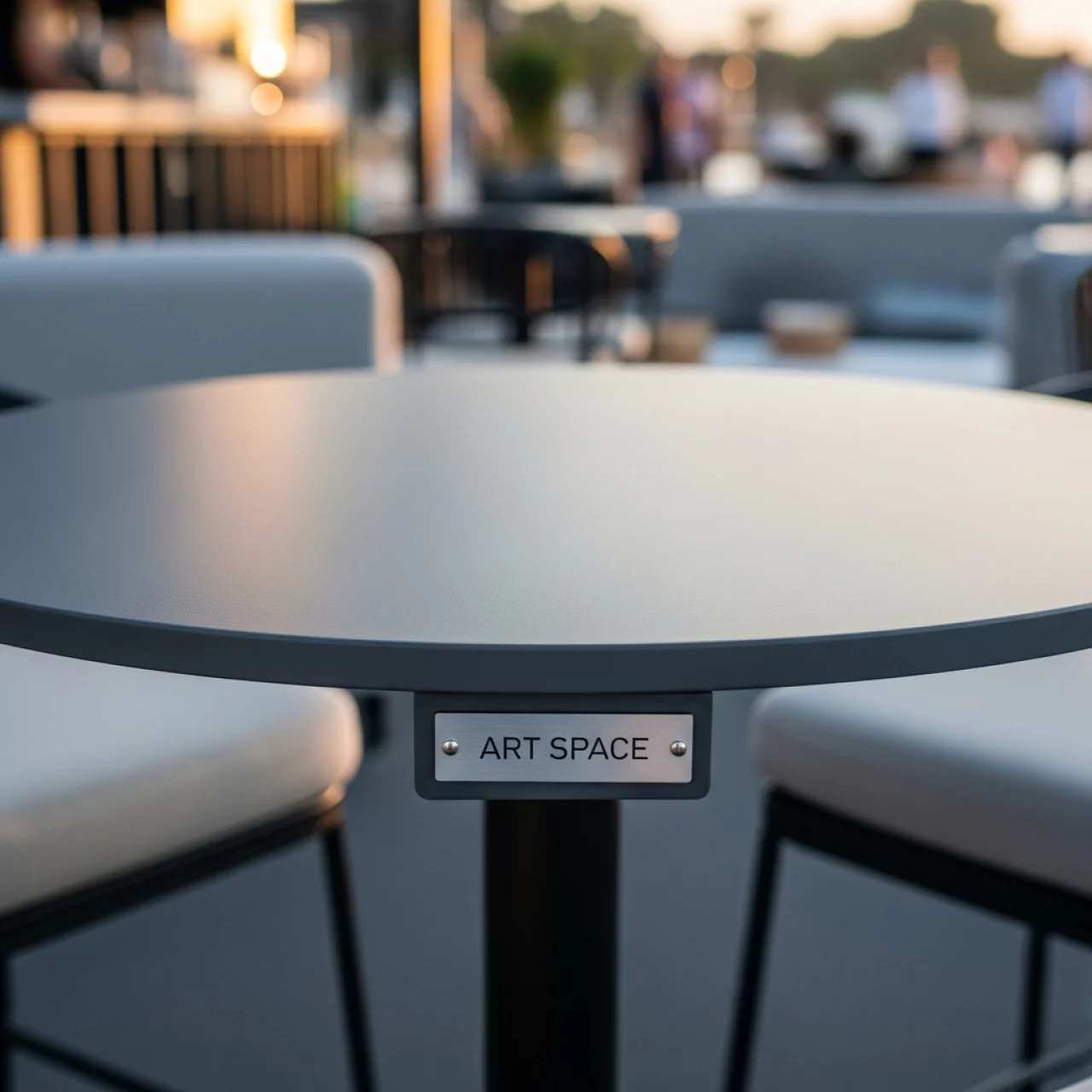 Аренда Столешница круглая Solid Compact диаметр 490 мм в пляжном клубе Del Mar — ART SPACE