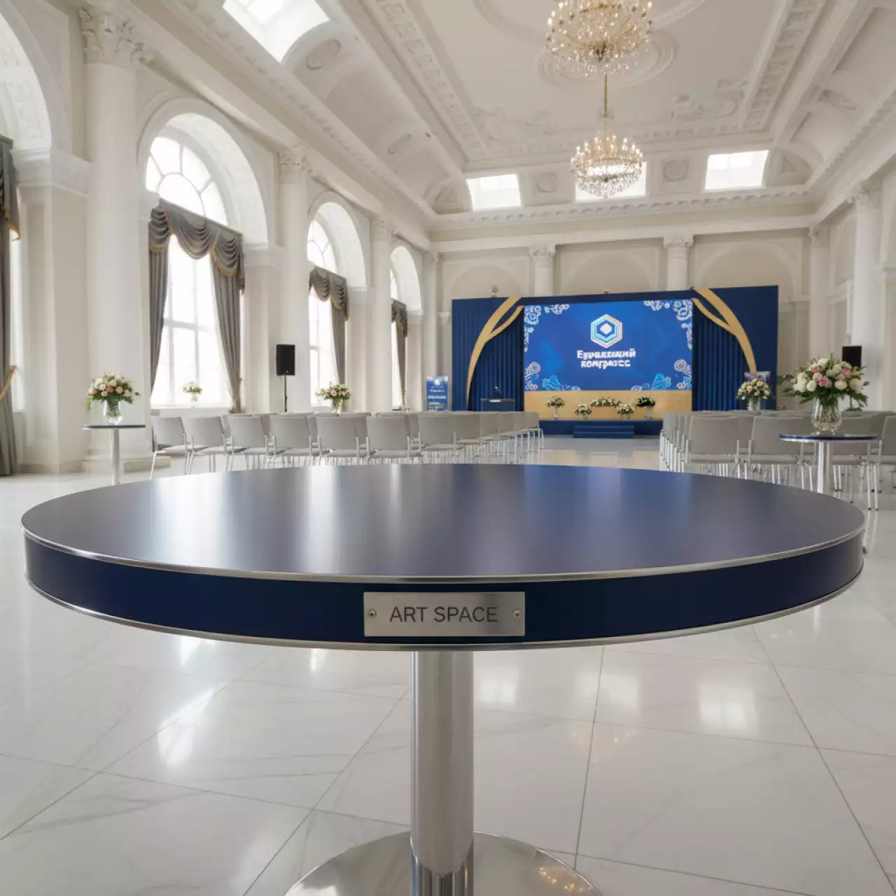 Аренда Столешница круглая Solid Compact диаметр 790 мм в Ледовом дворце «Айсберг» — ART SPACE