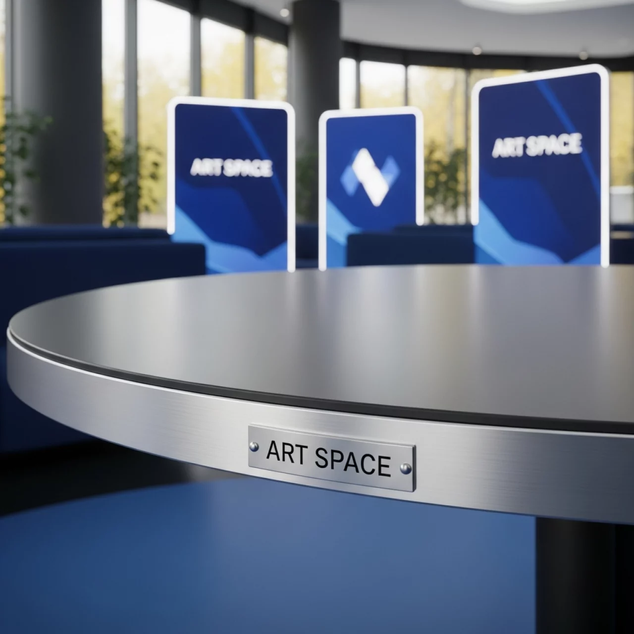 Аренда Столешница круглая Werzalit D700 кромка серебро в санатории «Октябрьский» — ART SPACE