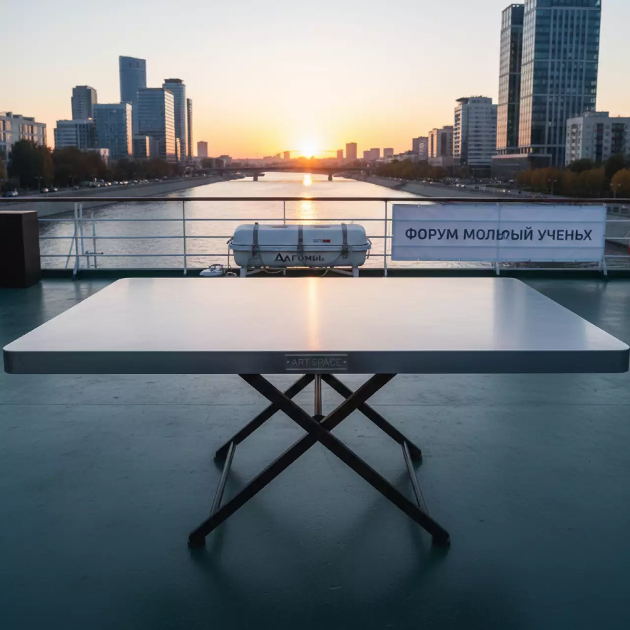 Аренда Столешница металлическая Steel для подстолья Tripe Tripe Folding на теплоходе «Дагомыс» — ART SPACE