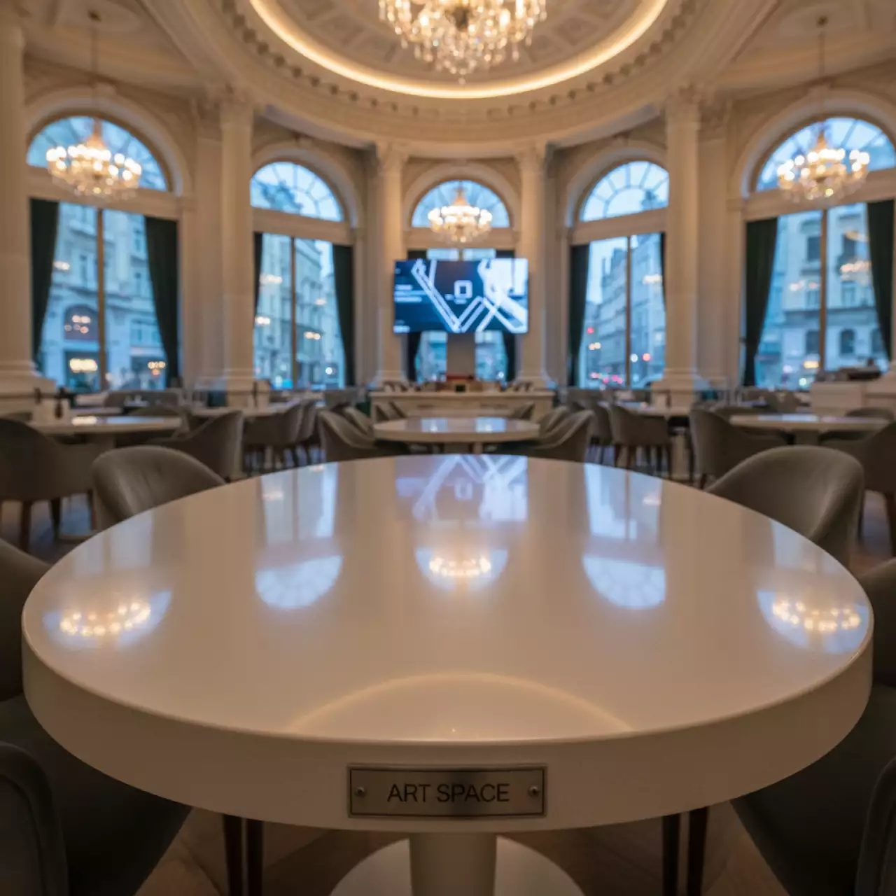 Аренда Столешница Одем 100х75 овальная в ресторане «D.O.M» — ART SPACE