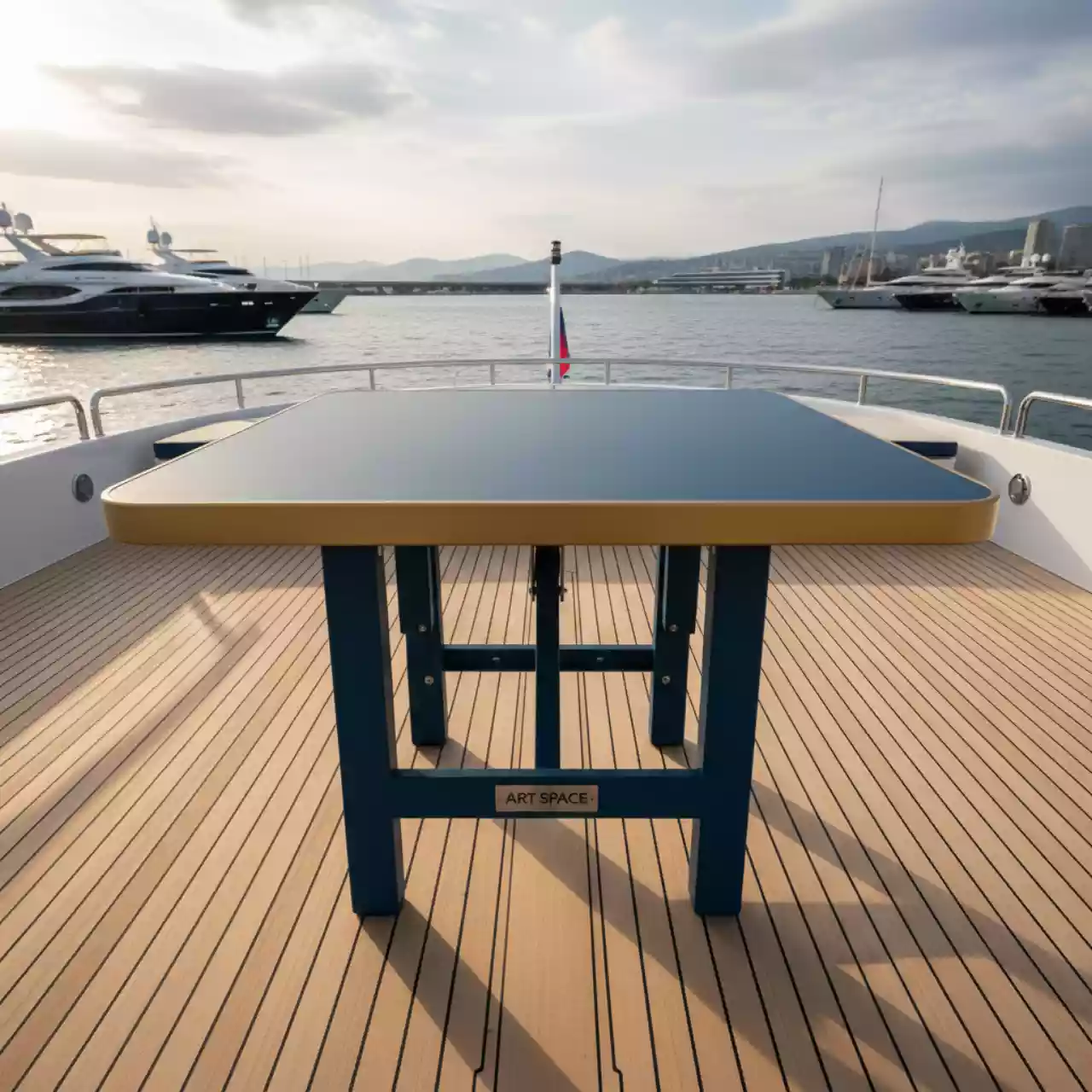Аренда Столешница пластиковая квадратная Dodo Domino Folding на VIP-яхте (Имеретинский порт) — ART SPACE